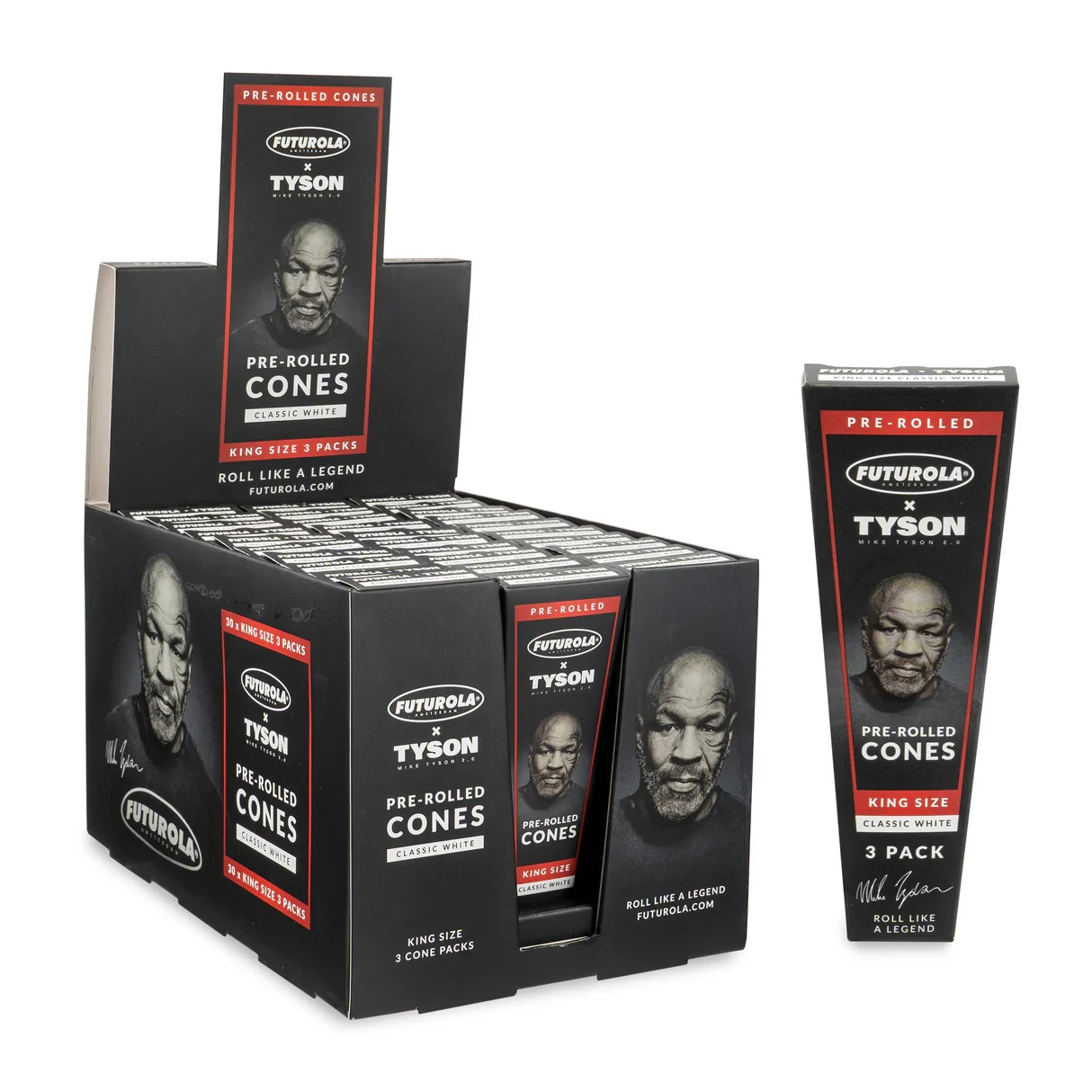 Futurola x Tyson 2.0 | 30X- 3pk King Size Pre-Rolled 90 Cones Futurola x Tyson 2.0 | 30X- 3pk King Size Pre-Rolled 90 Cones