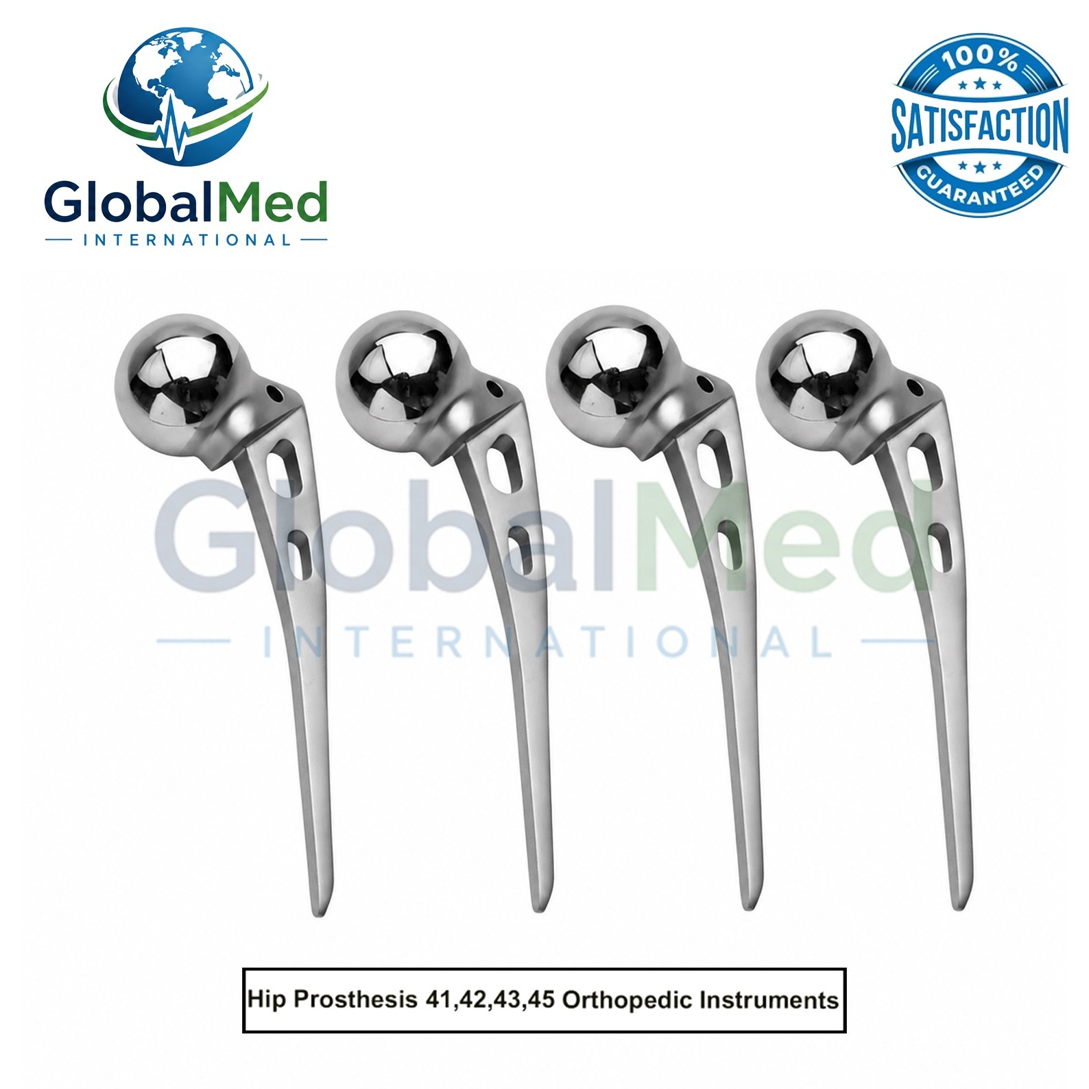 AMP Hip Prosthesis 41,42,43,45 Orthopedic Instrument Premium Quality Stainless AMP Hip Prosthesis 41,42,43,45 Orthopedic Instrument Premium Quality Stainless