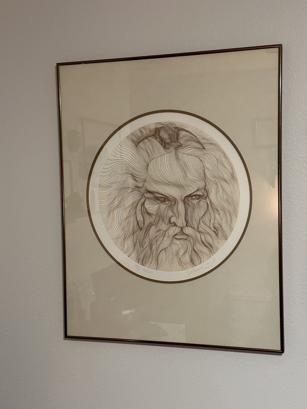 Guillaume Azoulay Shahrit on Paper Etching Signed Numbered Framed Beautiful Guillaume Azoulay Shahrit on Paper Etching Signed Numbered Framed Beautiful