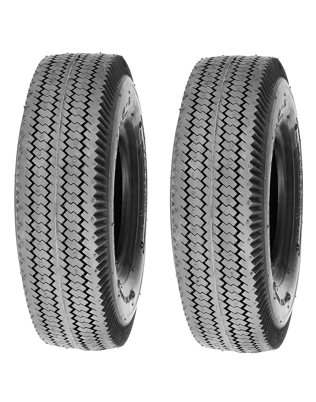 Pack of 2, Deli Tire 4.10/3.50-5, Sawtooth, 4 Ply, Tubeless, Lawn Garden Tires Pack of 2, Deli Tire 4.10/3.50-5, Sawtooth, 4 Ply, Tubeless, Lawn Garden Tires