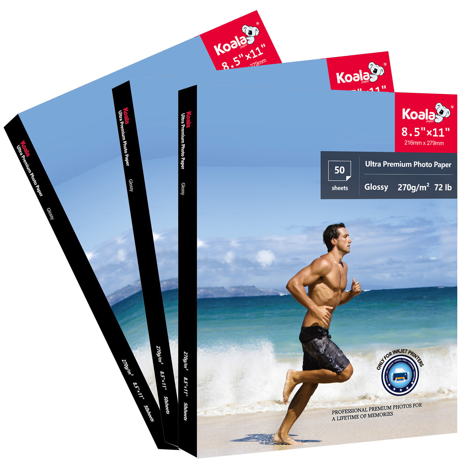 150 Sheets Koala Ultra Premium Glossy Photo Paper 8.5x11 for Inkjet Printer 72lb 150 Sheets Koala Ultra Premium Glossy Photo Paper 8.5x11 for Inkjet Printer 72lb