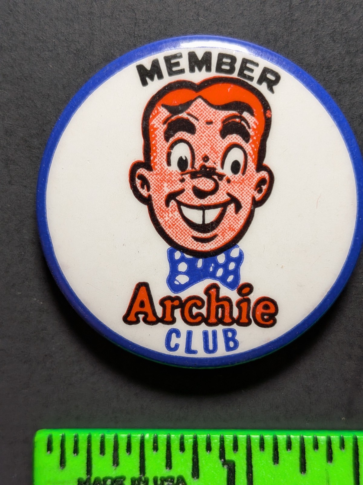 Vintage Archie Club Comic Pinback Pin Vintage Archie Club Comic Pinback Pin