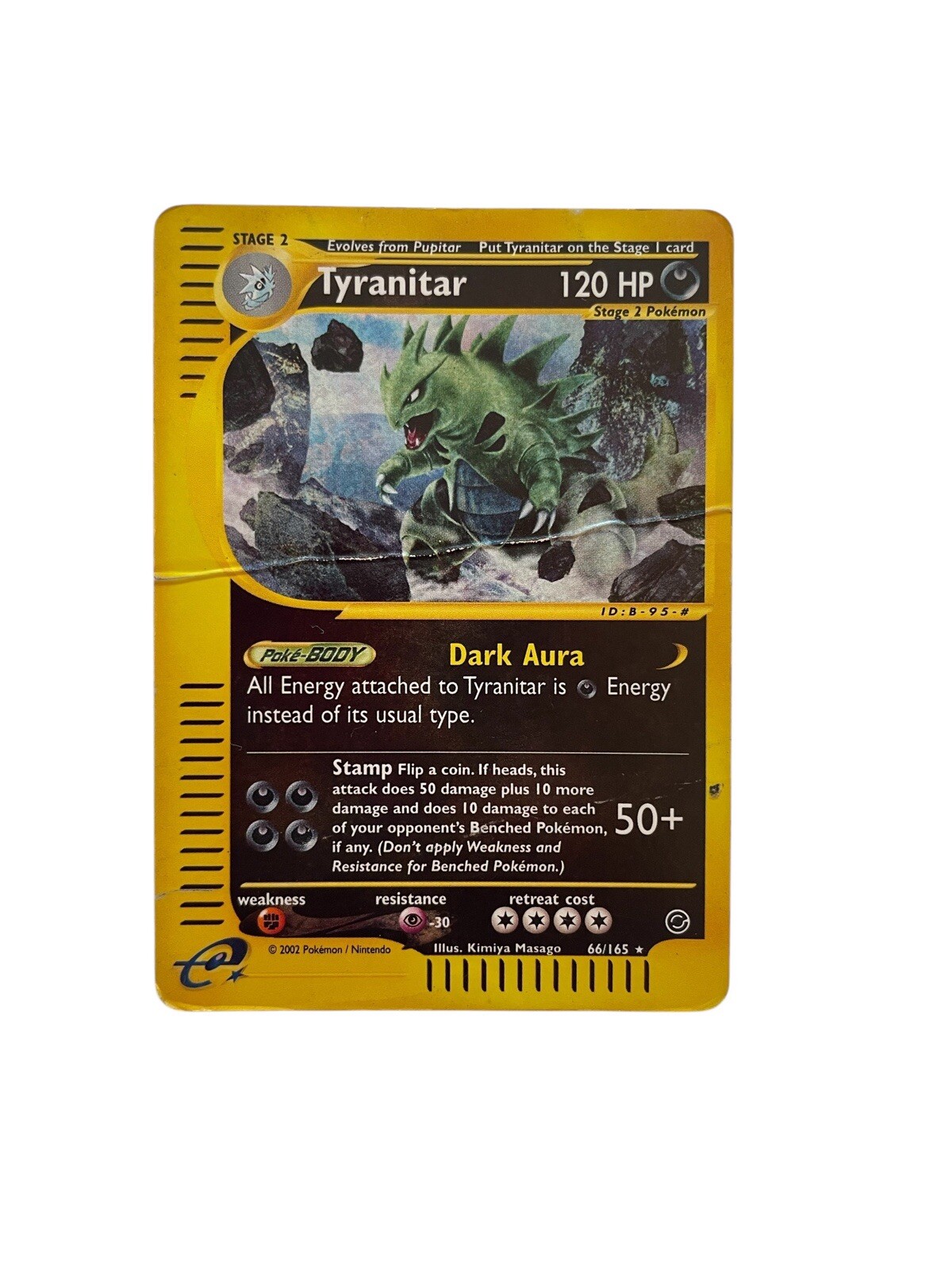 Pokemon Tyranitar Expedition Rare Card 66/165 Non Halo Pokemon Tyranitar Expedition Rare Card 66/165 Non Halo
