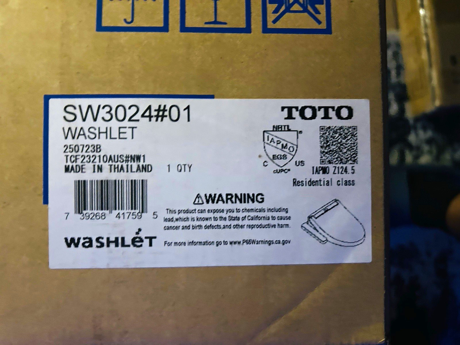 TOTO WASHLET Bidet Toilet Seat SW3024#01 Cotton White Bathroom 1 Pack TOTO WASHLET Bidet Toilet Seat SW3024#01 Cotton White Bathroom 1 Pack