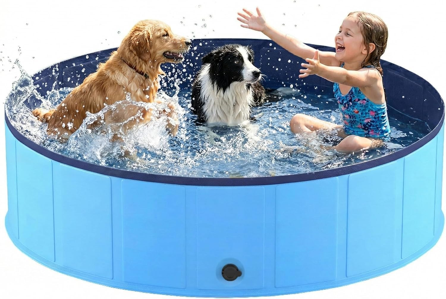 Foldable Dog Pool, Collapsible Dog Swimming Pool 72\ Foldable Dog Pool, Collapsible Dog Swimming Pool 72\