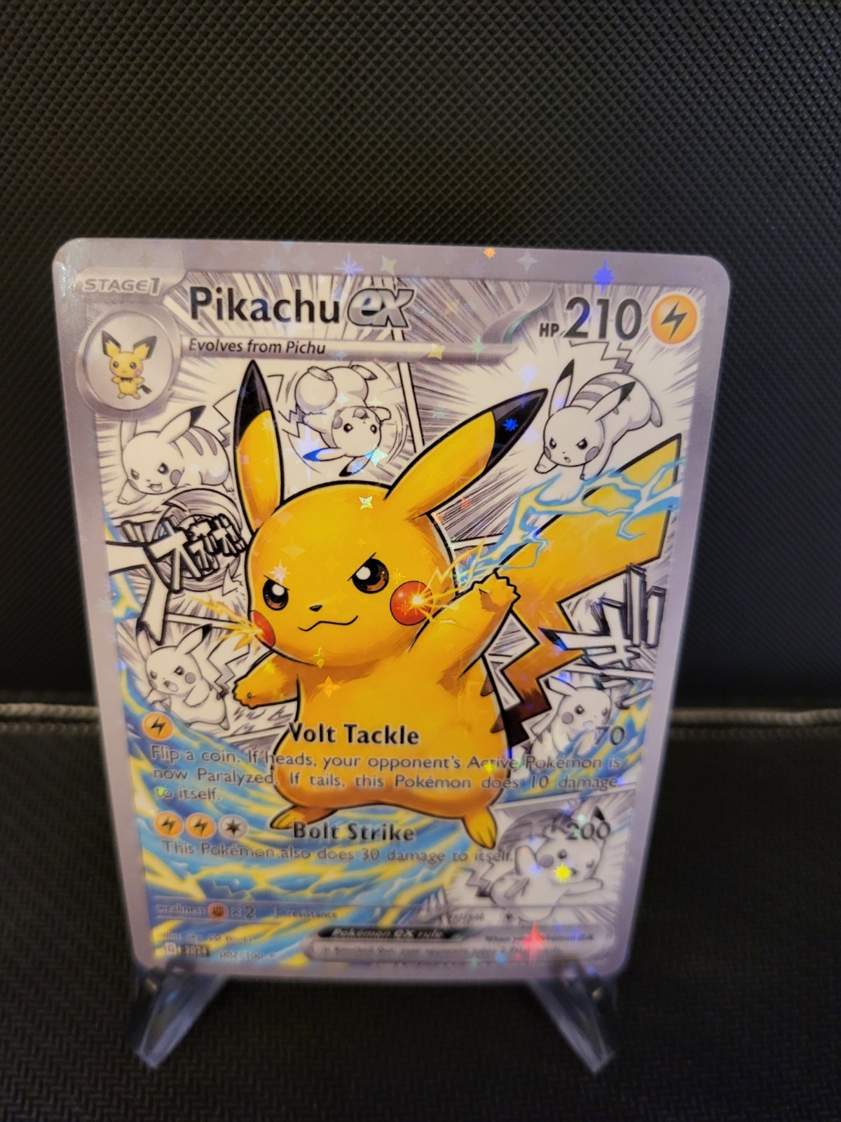 Pikachu EX Pokemon Card FULL ART Display Art Card Pikachu EX Pokemon Card FULL ART Display Art Card