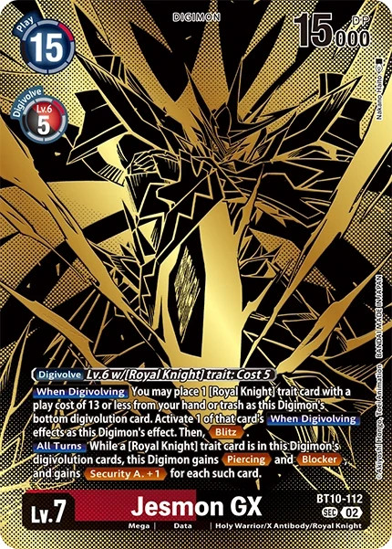 Jesmon GX Alternate Art Foil - BT10-112 NM - Digimon TCG