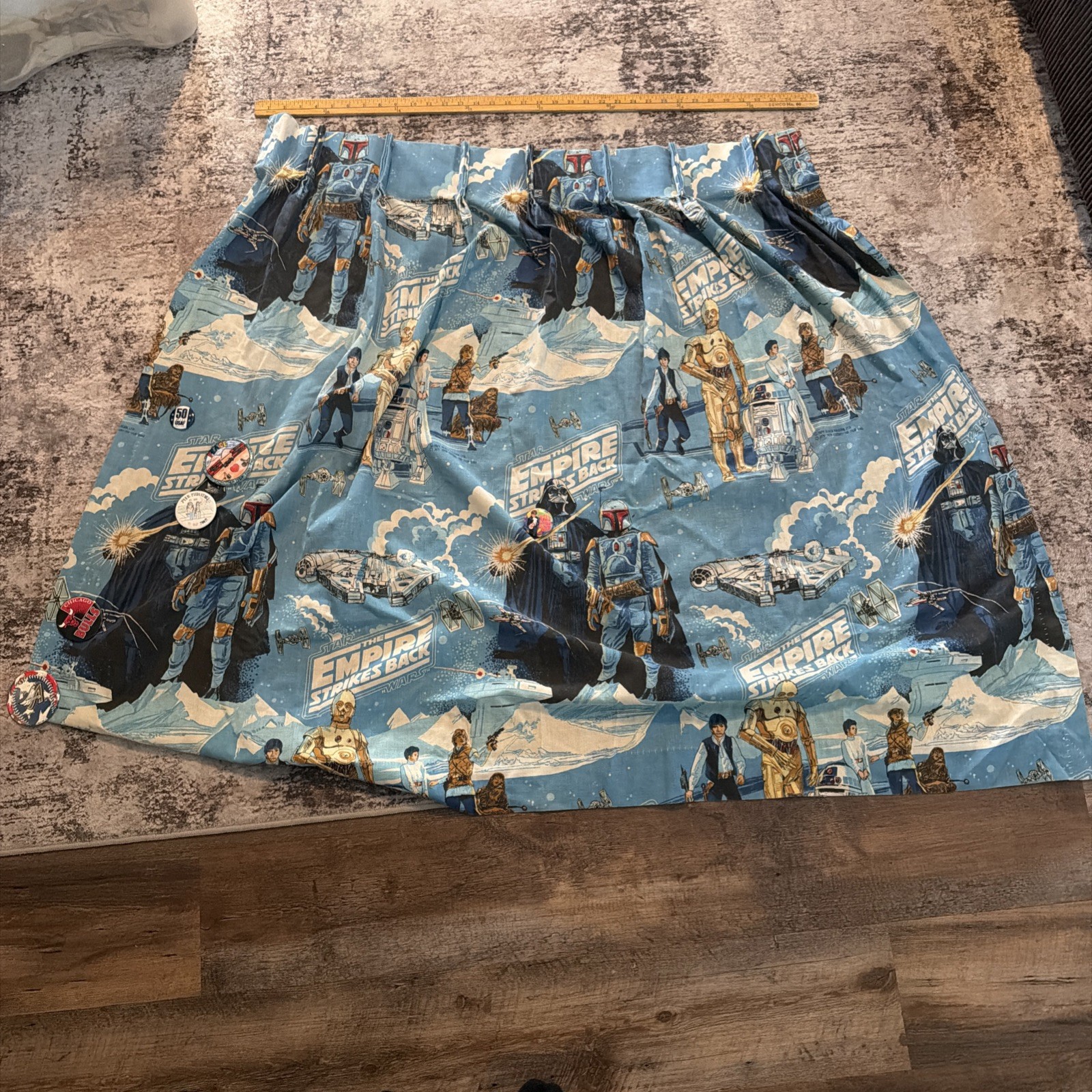 VINTAGE 1979 STAR WARS EMPIRE STRIKES BACK FABRIC CURTAINS DRAPE 