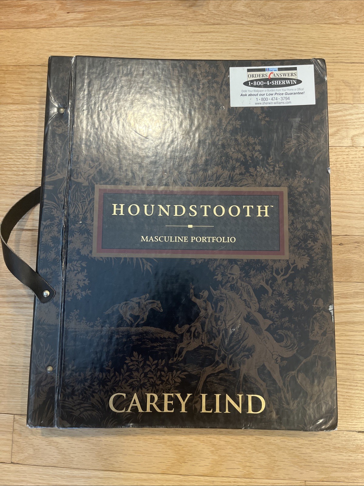 Vintage Carey Lind Wallpaper Sample Book Houndstooth Masculine Large 190 Pages