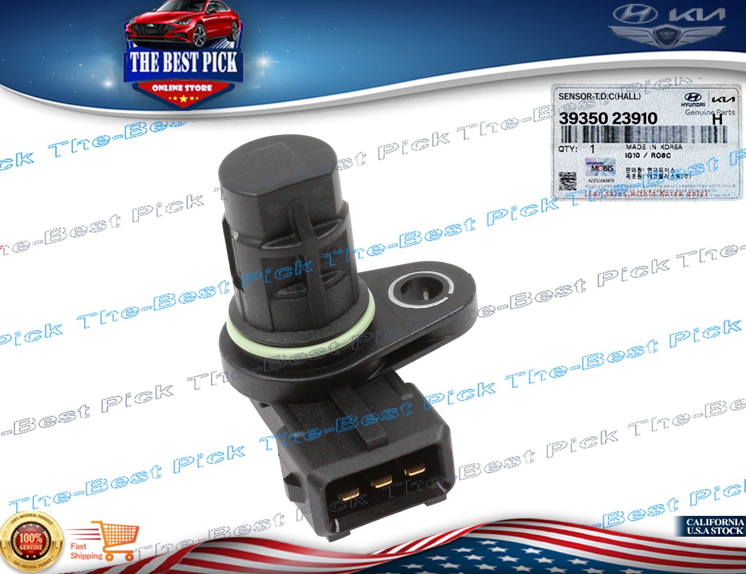 GENUINE OEM Camshaft Position Sensor for 04-15 Hyundai Kia 1.8L2.0L 3935023910 GENUINE OEM Camshaft Position Sensor for 04-15 Hyundai Kia 1.8L2.0L 3935023910