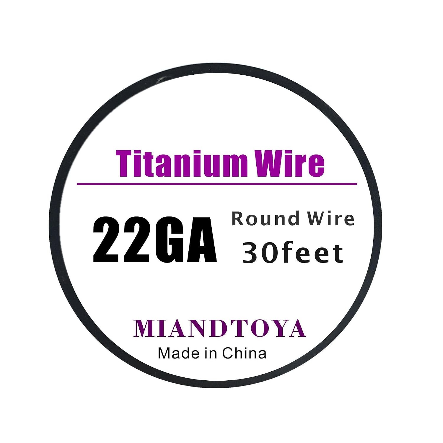 Pure Titanium Wire 30Feet 22 Gauge 0.63Mm round for Jewelry Making Handmade Arts