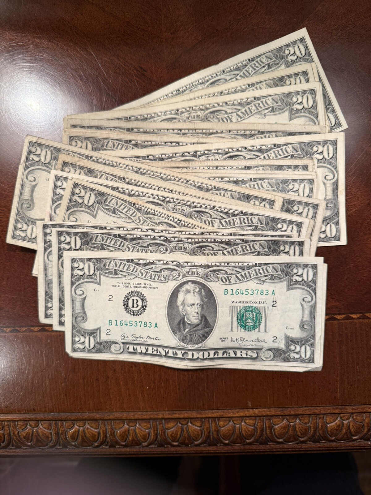 Old Vintage $20 Twenty Dollar Small Face Bills