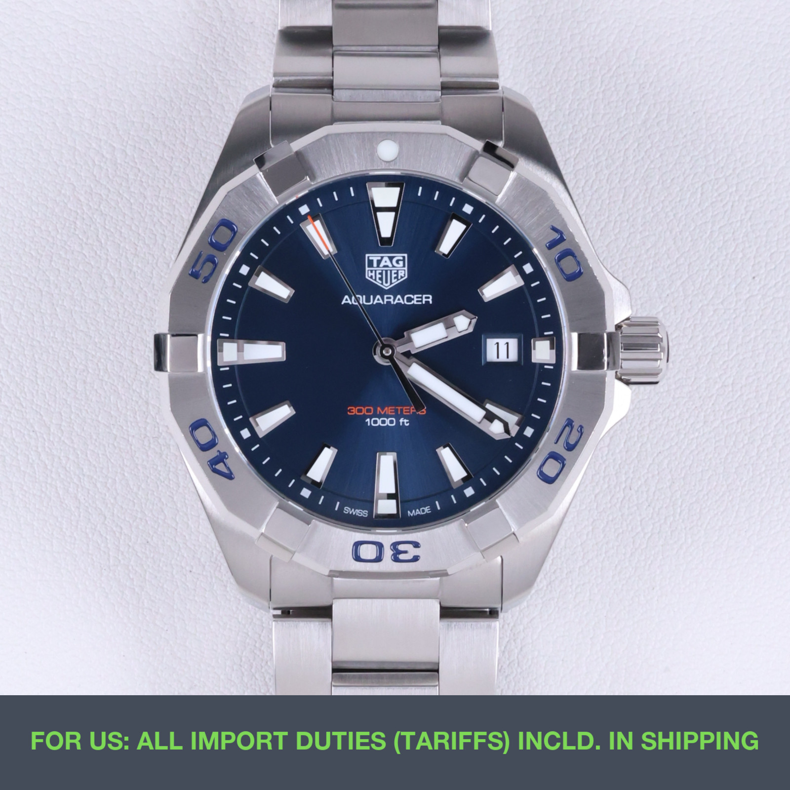 TAG Heuer Aquaracer WBD1112.BA0928 41mm Blue Dial Full Set