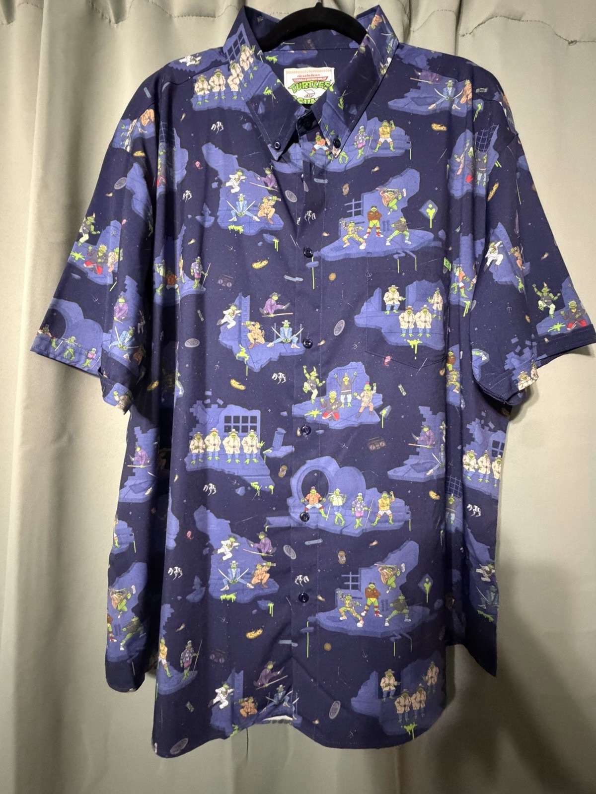 RSVLTS TMNT Nickelodeon “IncogNinja” Men’s 3xl Xxxl Button Up Shirt Kunuflex RSVLTS TMNT Nickelodeon “IncogNinja” Men’s 3xl Xxxl Button Up Shirt Kunuflex
