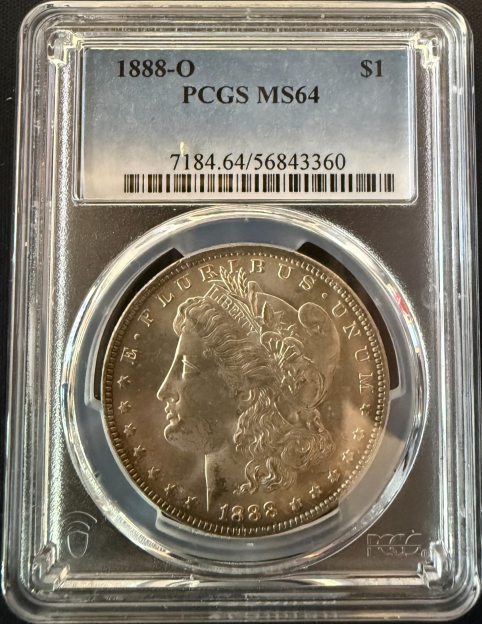 1888-O MORGAN SILVER DOLLAR PCGS MS64***RIM TONING OBV/REV***BEAUTIFUL 1888-O MORGAN SILVER DOLLAR PCGS MS64***RIM TONING OBV/REV***BEAUTIFUL