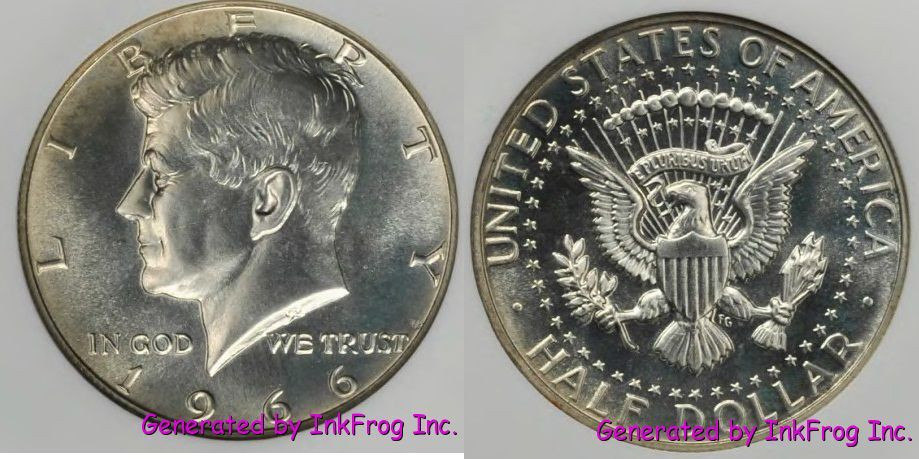 1966 Kennedy Half Dollar Gem Bu from SMS set 1966 Kennedy Half Dollar Gem Bu from SMS set