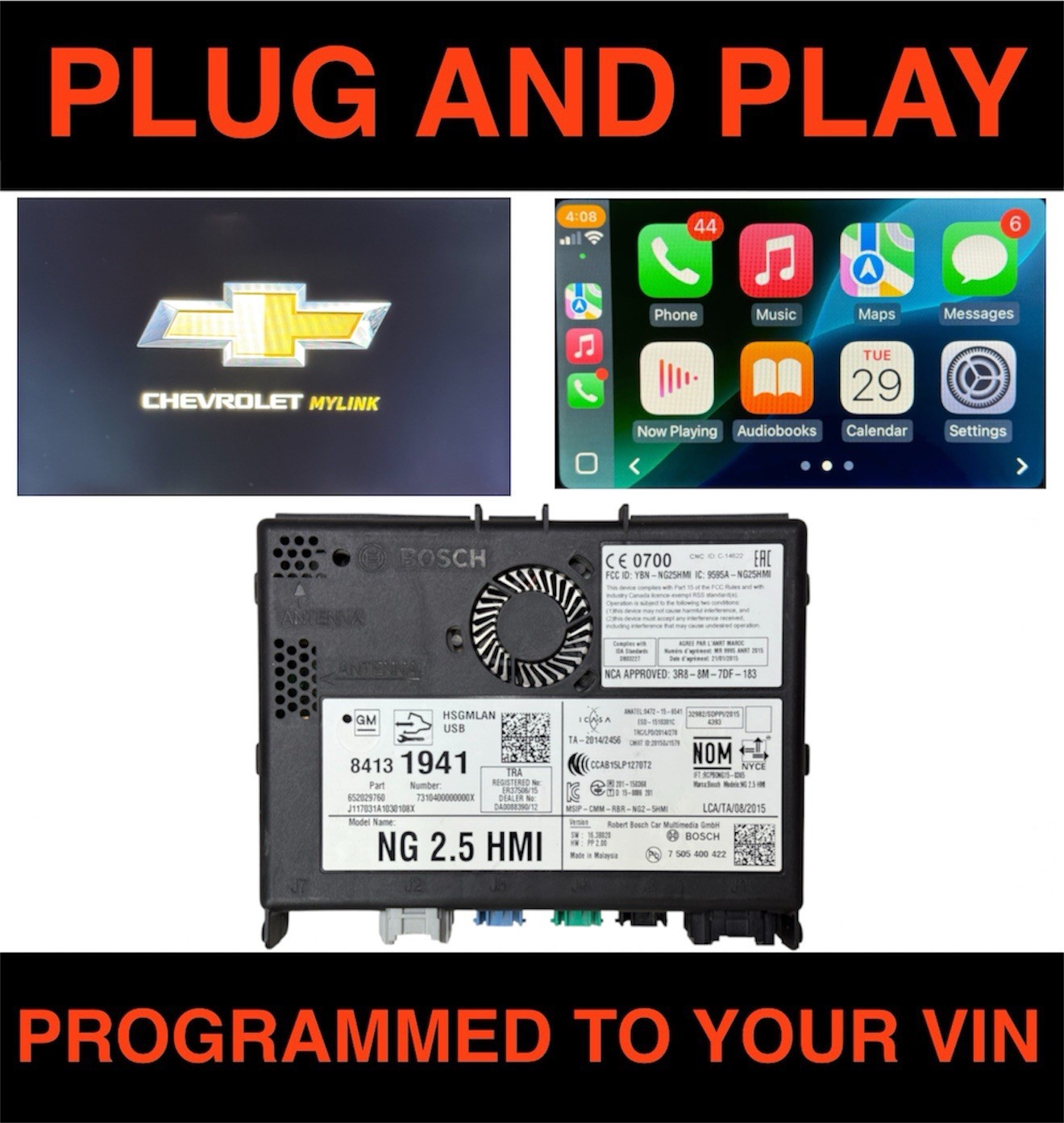 2016-2019 Chevy Chevrolet HMI Human Interface Module Non NAV 84131941 PROGRAMMED 2016-2019 Chevy Chevrolet HMI Human Interface Module Non NAV 84131941 PROGRAMMED