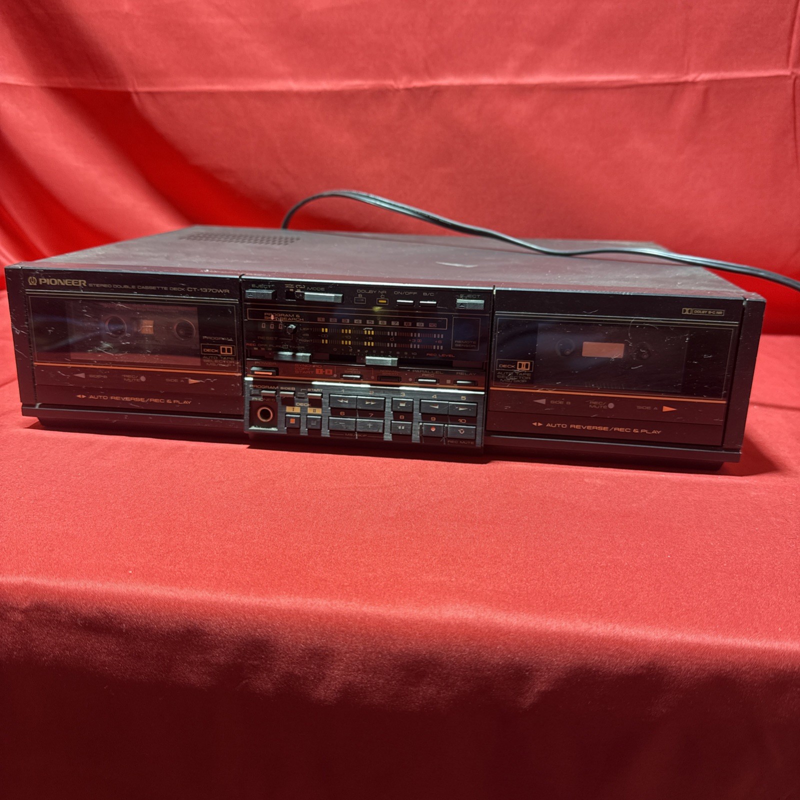 Pioneer Stereo Double Cassette Tape Deck Vintage Tested Working Great CT-1370WR Pioneer Stereo Double Cassette Tape Deck Vintage Tested Working Great CT-1370WR