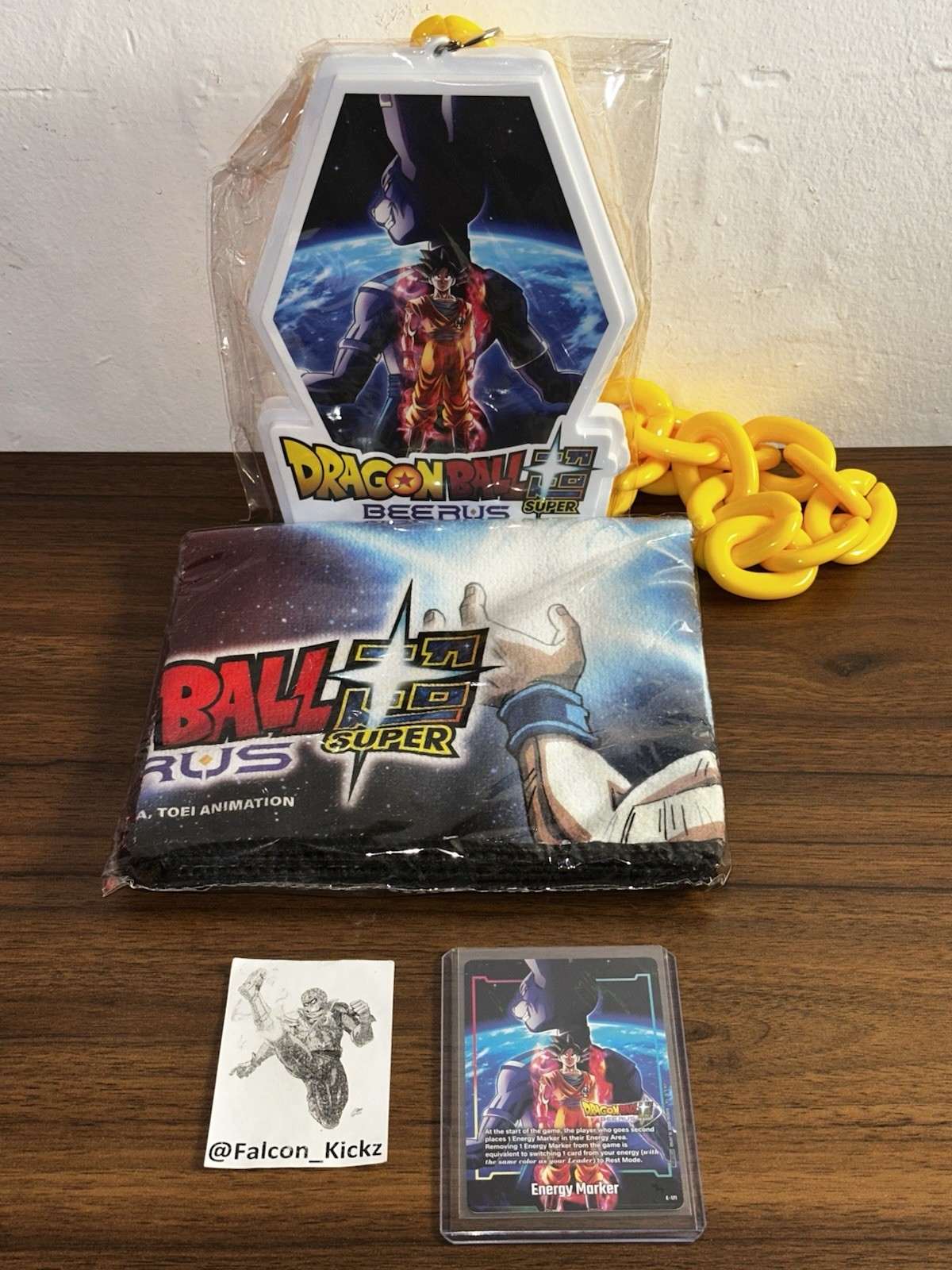 2026 NYCC Dragon Ball Super Energy Marker Promo E-171 + Chain & Towel SHIPS NOW
