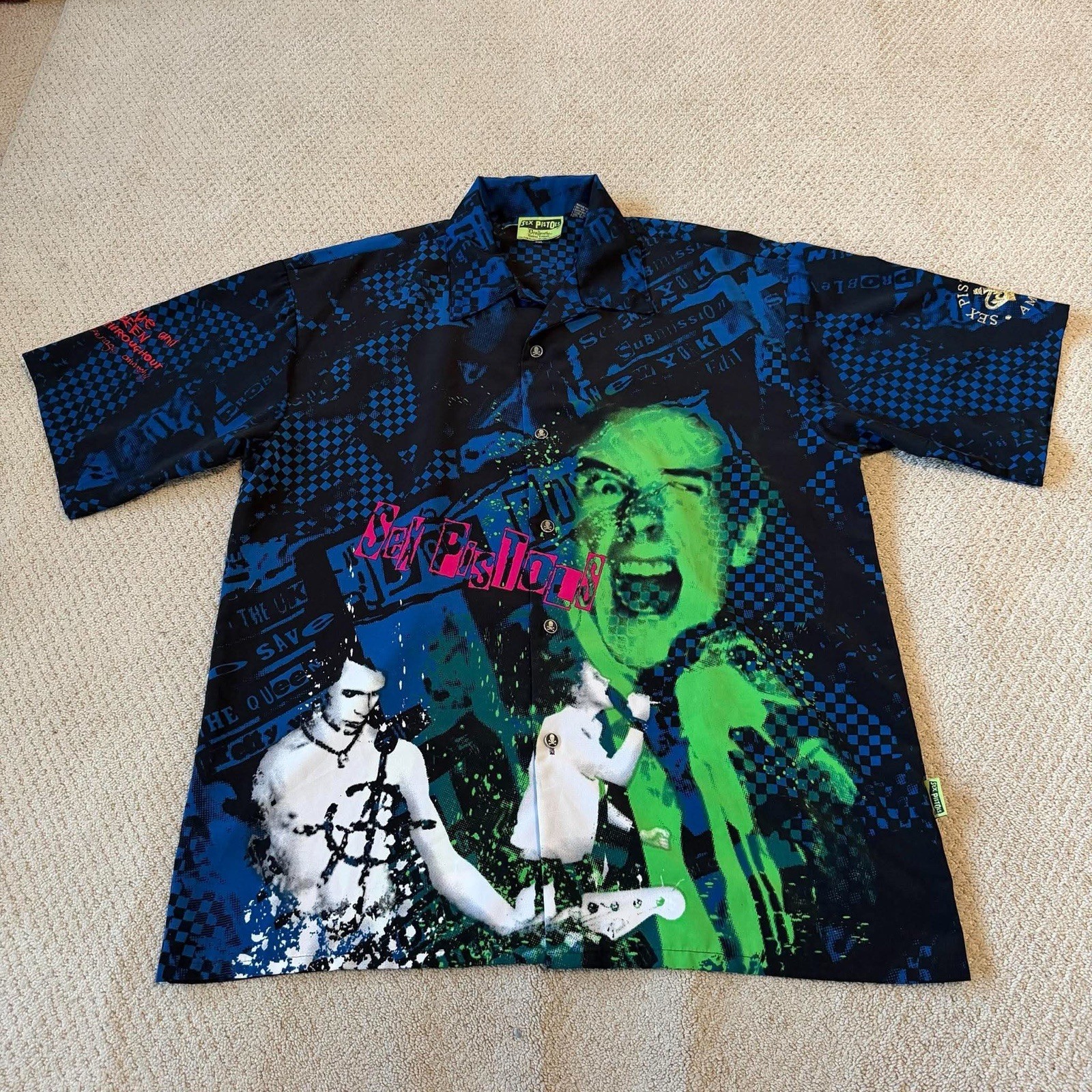 Vintage 2004 Dragonfly Sex Pistols button down shirt XXL Vintage 2004 Dragonfly Sex Pistols button down shirt XXL