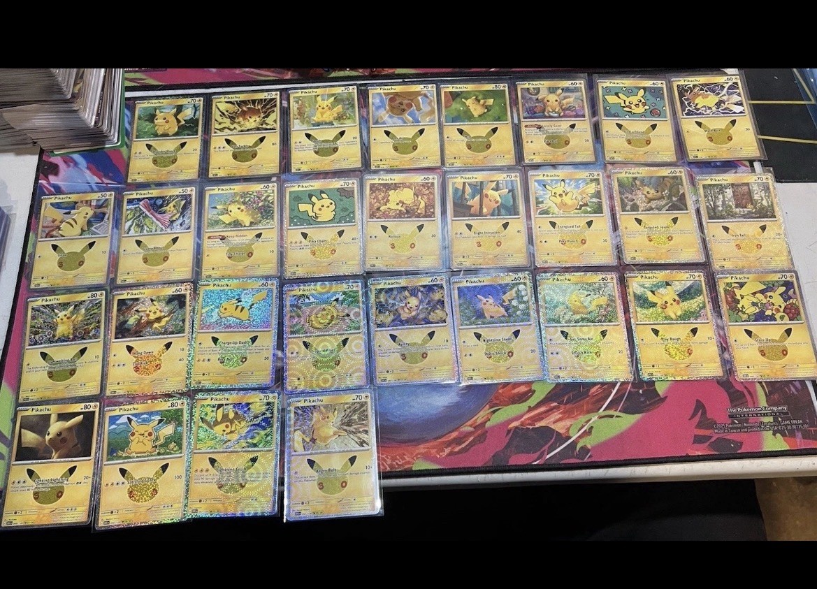 Pikachu 30th Anniversary Celebration Pokemon TCG Pikachu Holo (30 Card Set Full) Pikachu 30th Anniversary Celebration Pokemon TCG Pikachu Holo (30 Card Set Full)
