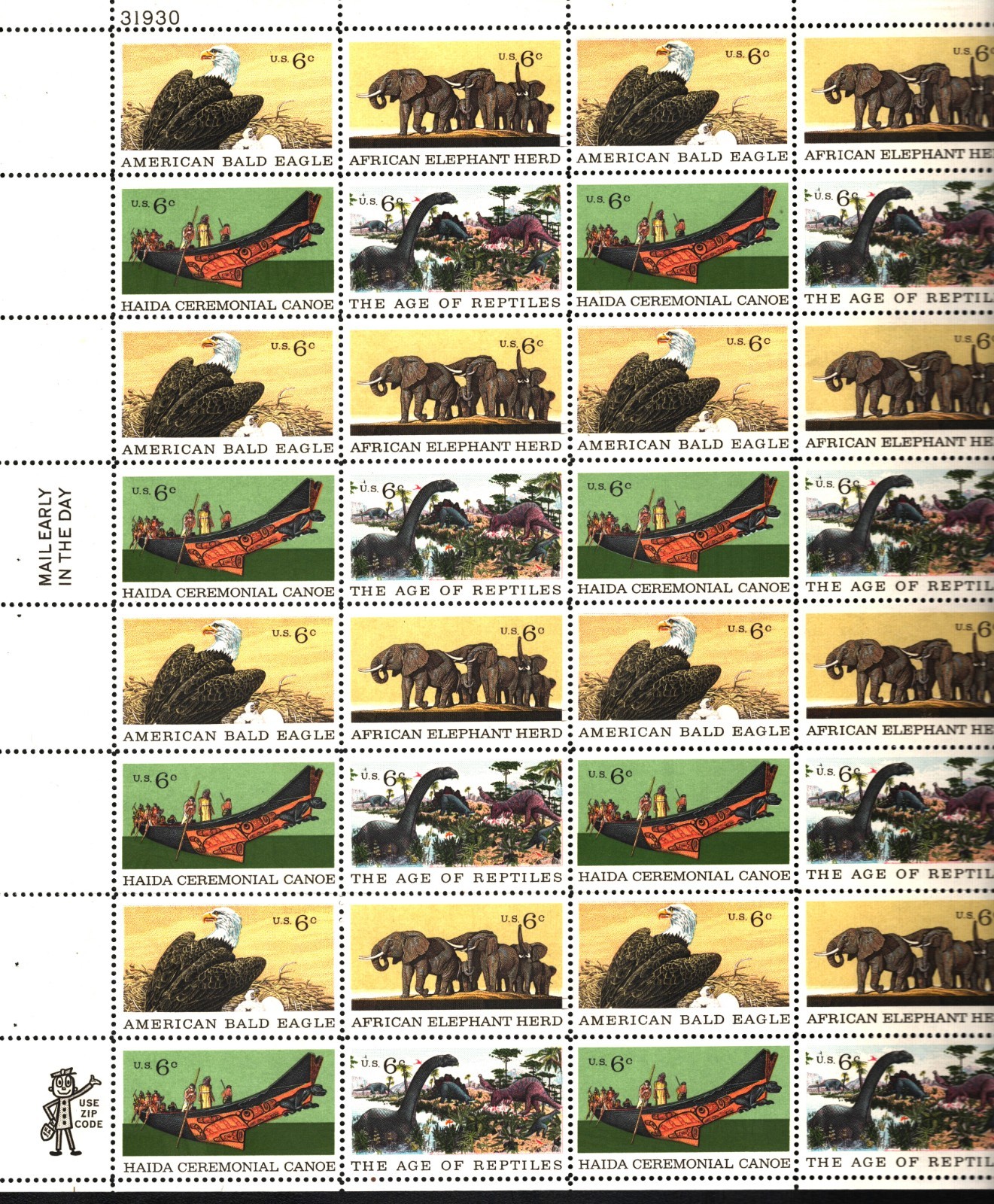 ODZ&ENDZ MNH SHEET OF 32 (FOLDED) US Natural History Issue SCOTT 1387-1390 1104 ODZ&ENDZ MNH SHEET OF 32 (FOLDED) US Natural History Issue SCOTT 1387-1390 1104