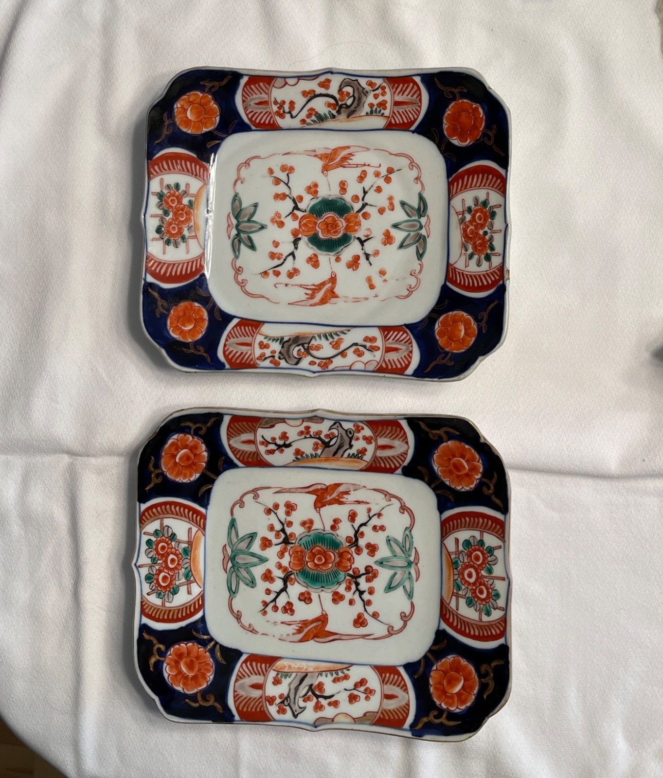 PAIR Imari Antique 19th Century Japanese Platter/Plate/Charger Reds Cobalt Blues PAIR Imari Antique 19th Century Japanese Platter/Plate/Charger Reds Cobalt Blues