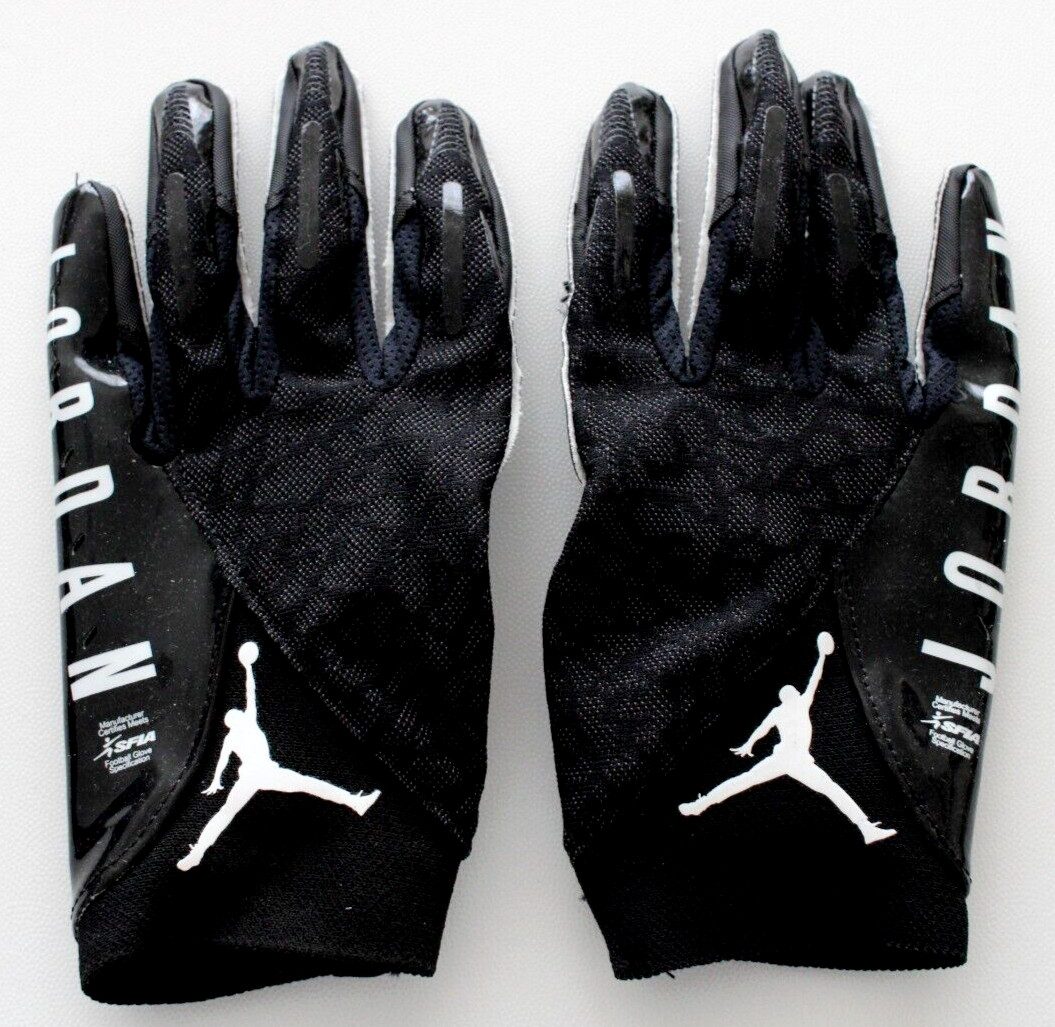 Nike Jordan Vapor Knit Football Gloves Men\'s Medium Black/White