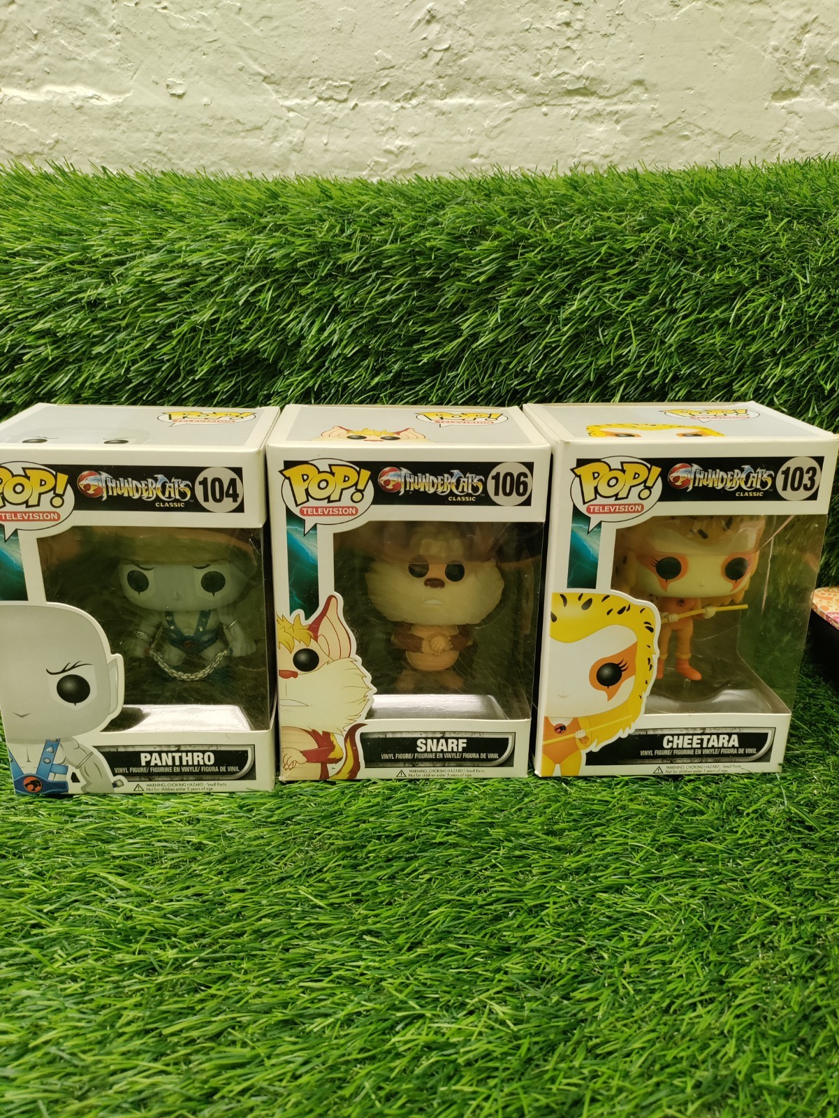 3 Funko Pop Television #103 Thunder Cats Classic Cheetara Snarf Panthro