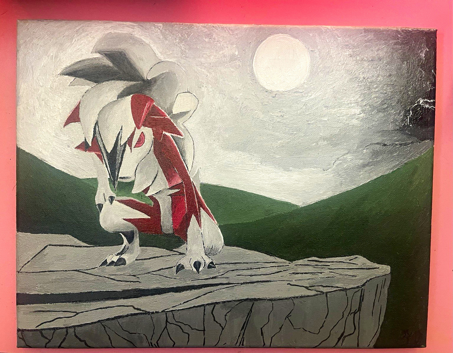 Custom Hand Painted Midnight Lycanroc Custom Hand Painted Midnight Lycanroc
