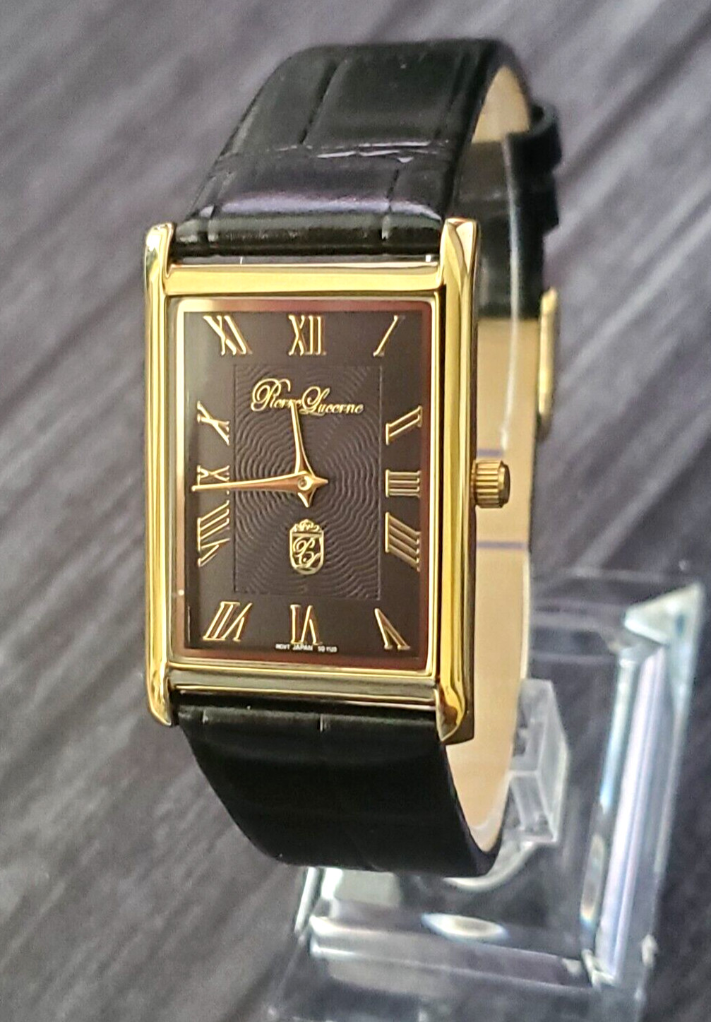 Authentic Pierre Lucerne Seiko Y120 SQ Mens Tank Dress Watch