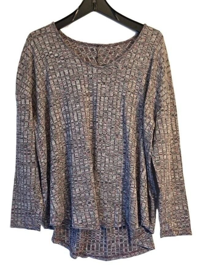 Alfred Dunner Urban Legend Shimmer Space Dye Texture Top