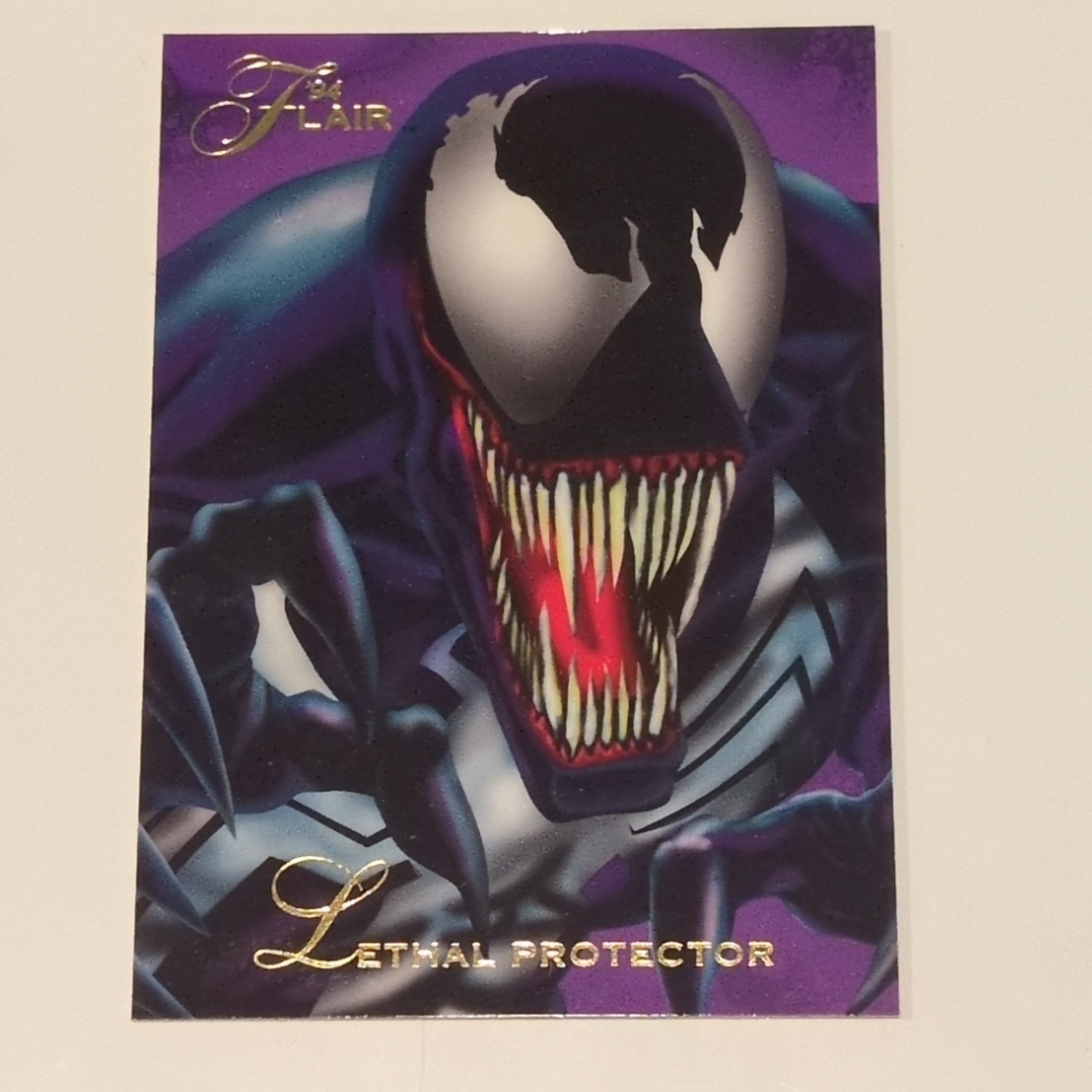 Fleer 1994 Flair Marvel Annual #100 Venom: Lethal Protector Non-Sport Card Fleer 1994 Flair Marvel Annual #100 Venom: Lethal Protector Non-Sport Card