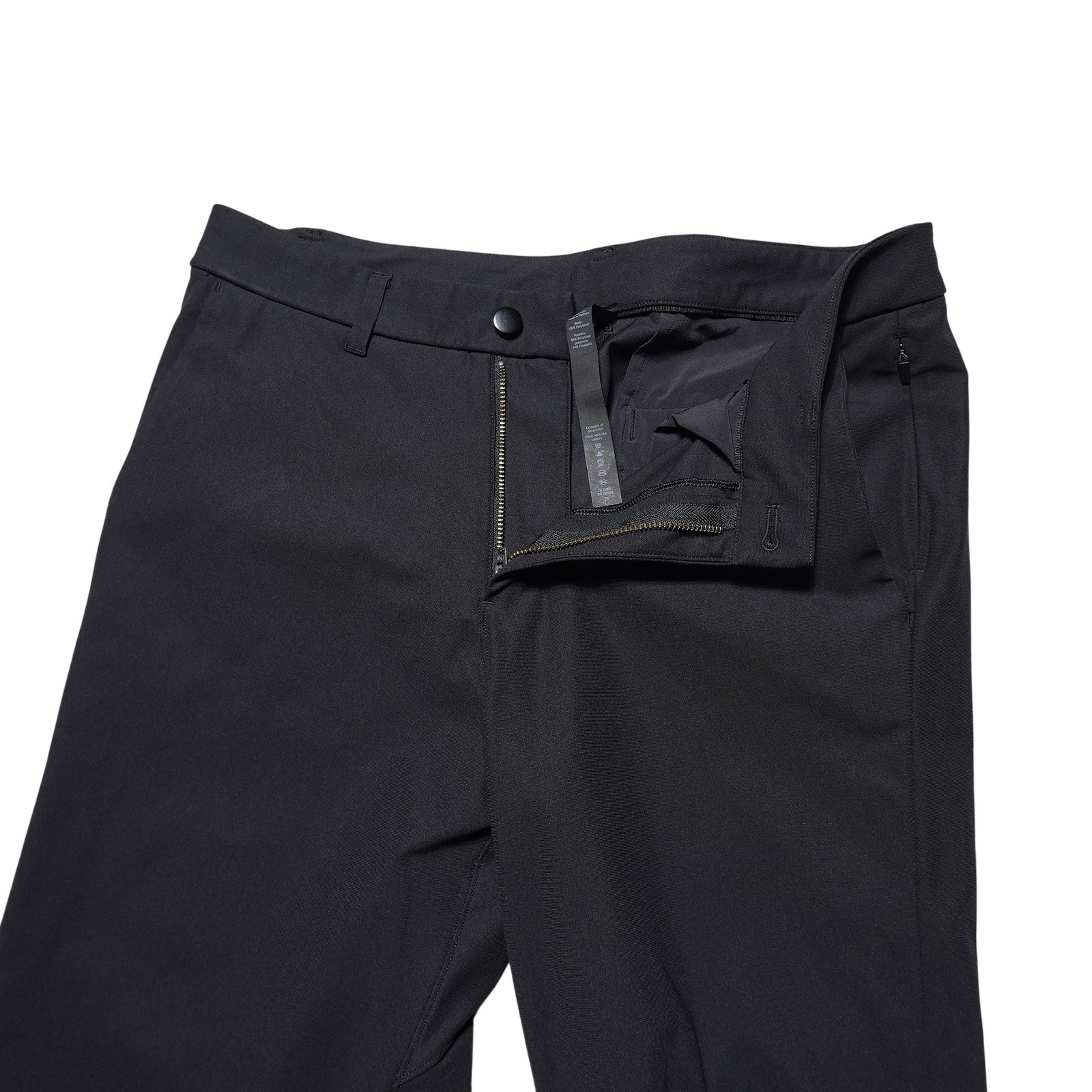 Lululemon Pants Mens 32x31 Black Woven Khakis Zip Pocket Casual Travel Business