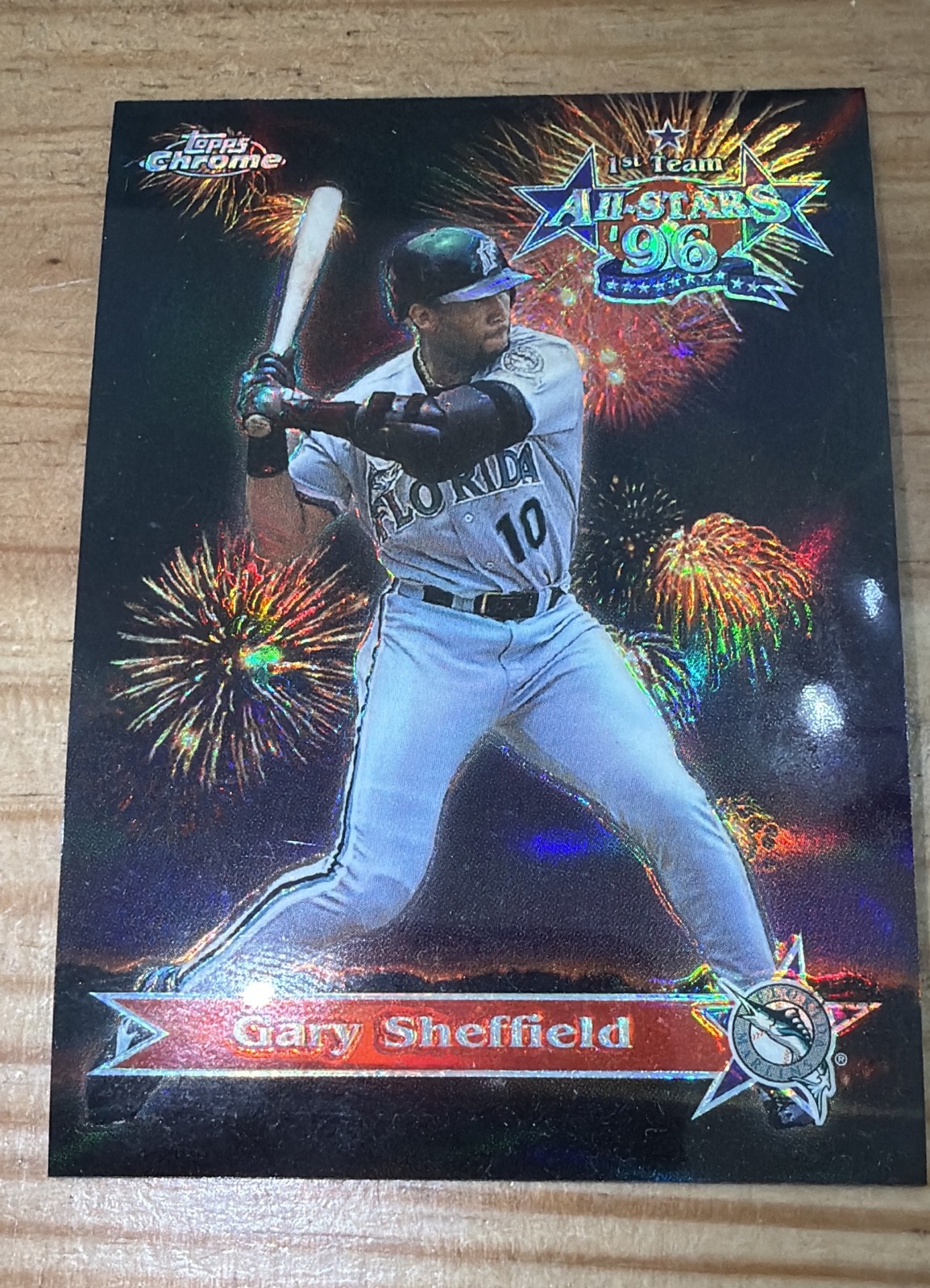 1997 Topps Chrome - All-Stars Gary Sheffield + Outfield #AS16 Refractor 1997 Topps Chrome - All-Stars Gary Sheffield + Outfield #AS16 Refractor
