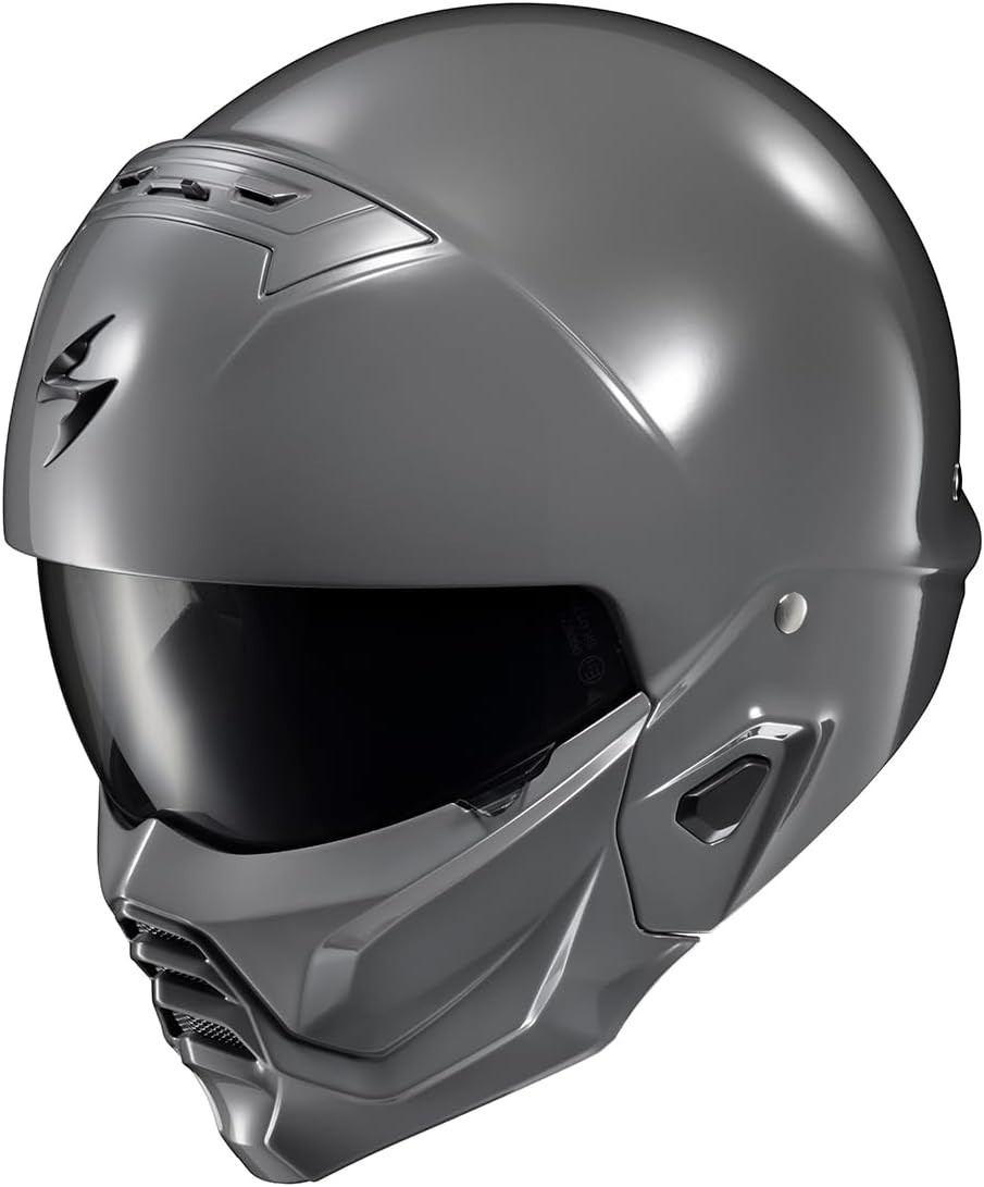 ScorpionEXO Covert 2 Open Face 3/4 Full Mode Motorcycle Helmet-CementGrey-XL-NEW