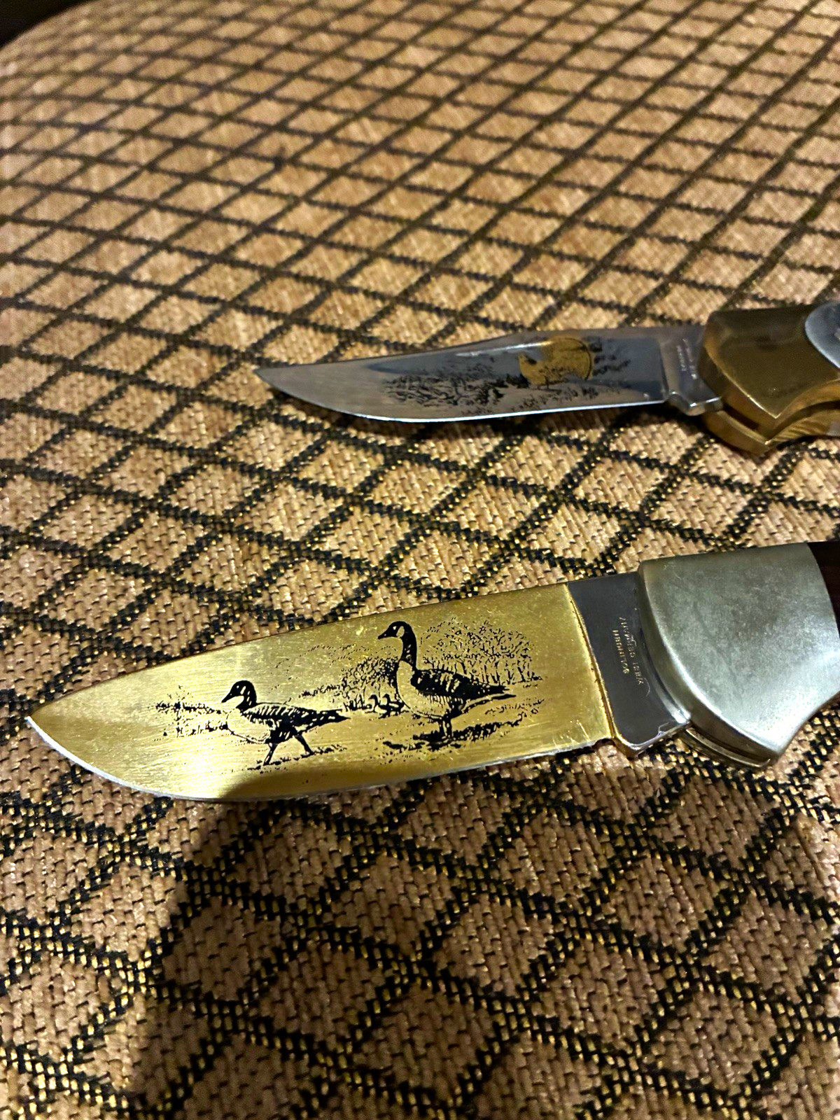 Franklin Mint Canada Goose Lockback Pocketknife Wood Handle, SS Drop Point, Franklin Mint Canada Goose Lockback Pocketknife Wood Handle, SS Drop Point,
