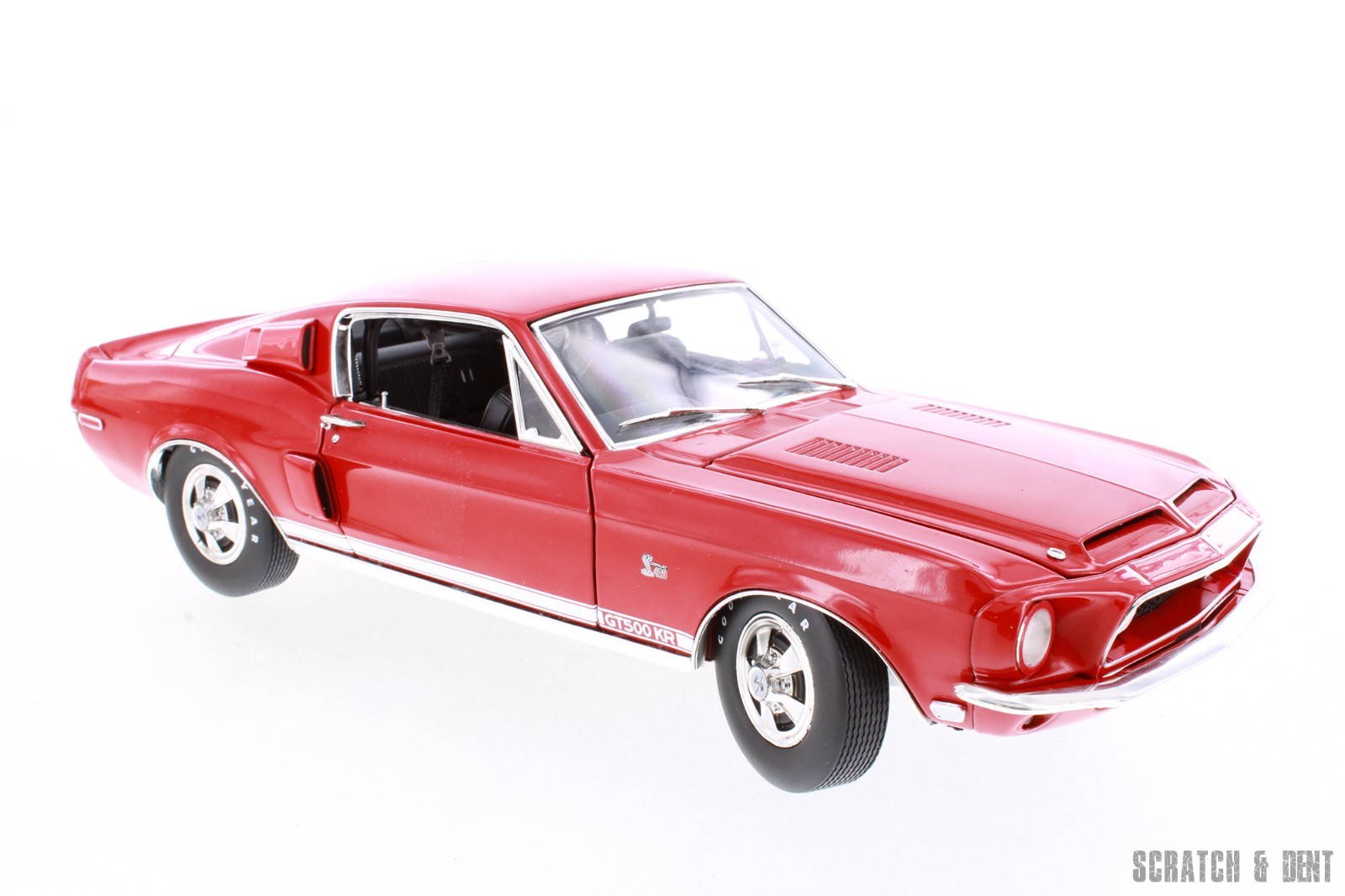 1968 Ford Mustang Shelby GT500 KR Ad Car, Candy Apple Red - Acme R-24098 - 1/18 1968 Ford Mustang Shelby GT500 KR Ad Car, Candy Apple Red - Acme R-24098 - 1/18