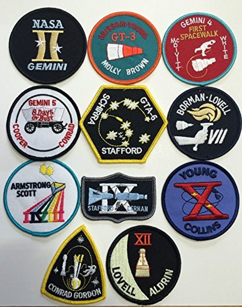 New Official Nasa Space Program Gemini Patch Emblem Set Made in USA Armstrong New Official Nasa Space Program Gemini Patch Emblem Set Made in USA Armstrong