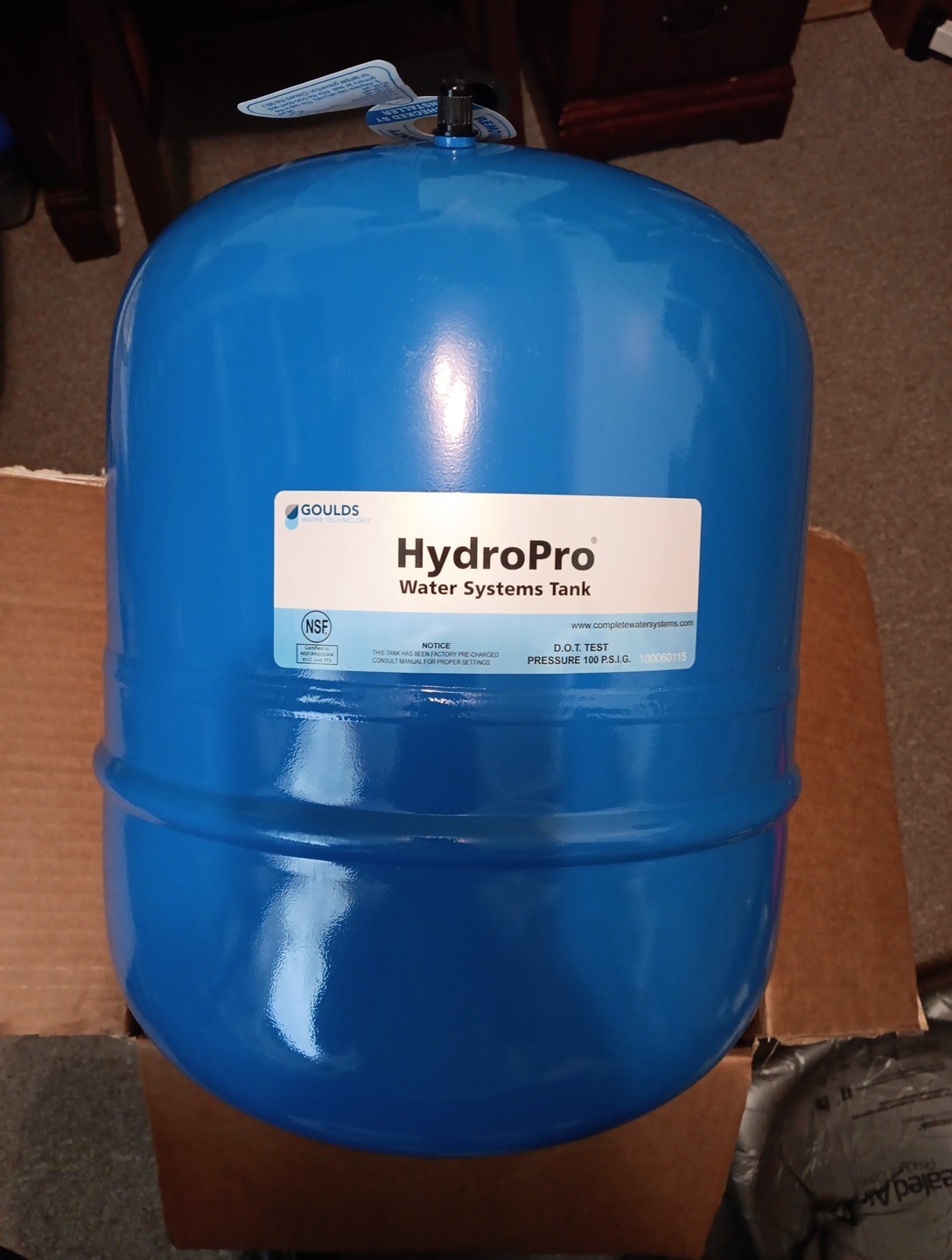 GOULDS V15P 4.5 GALLON PRESSURE TANK HydroPro Water Systems Tank 