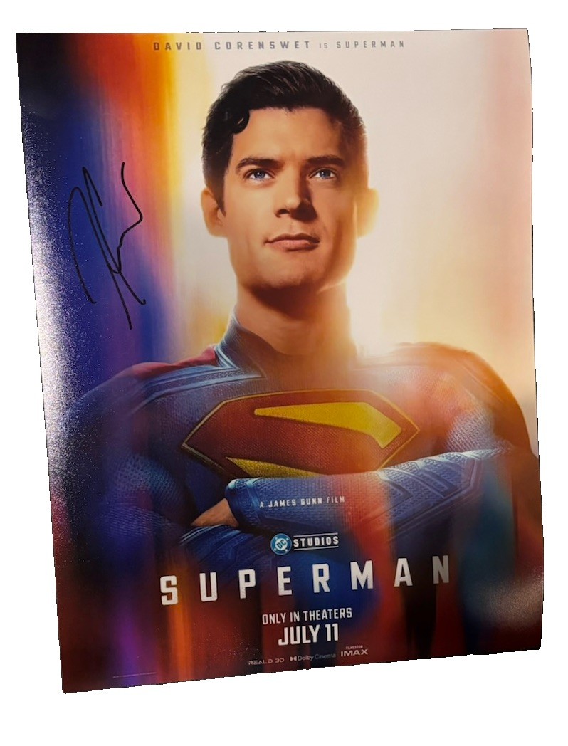 David Corenswet Superman Movie Signed Autographed 11x14 Photo David Corenswet Superman Movie Signed Autographed 11x14 Photo
