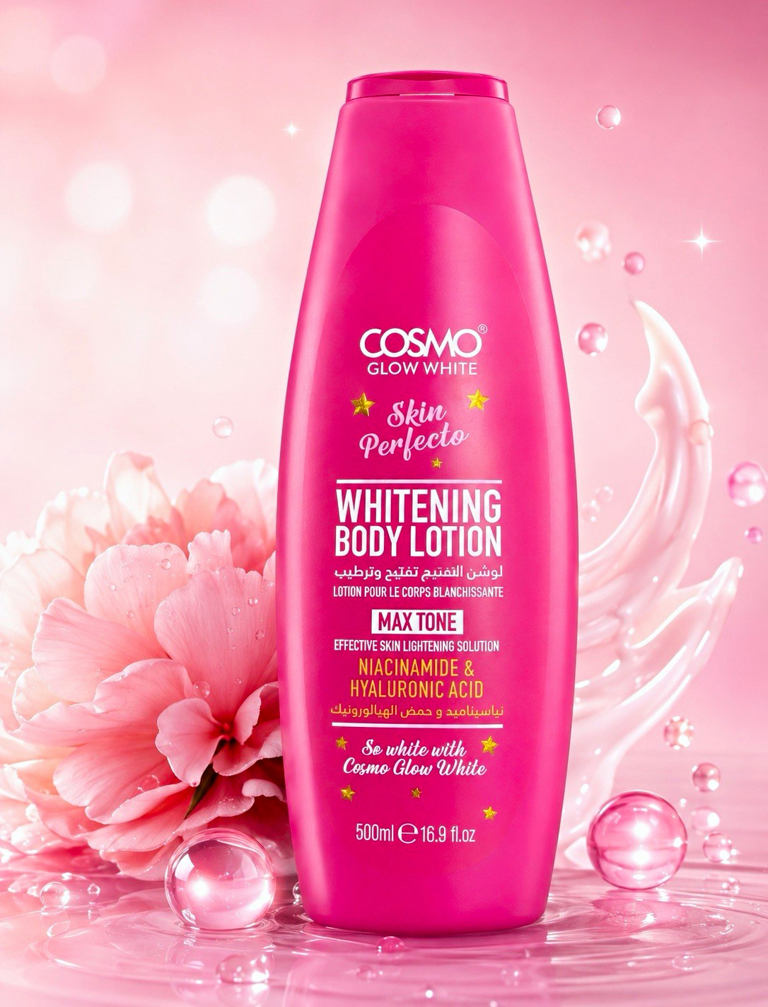 Cosmo Glow White Skin Perfecto Body Lotion Niacinamide HA 16.9 fl oz Cosmo Glow White Skin Perfecto Body Lotion Niacinamide HA 16.9 fl oz