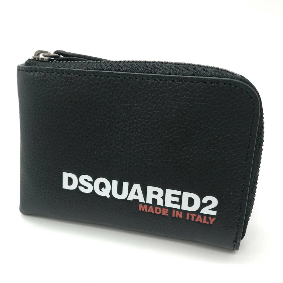 DSQUARED2 BOB ZIP COMPACT COIN WALLET S82WA0041 Black - Preowned