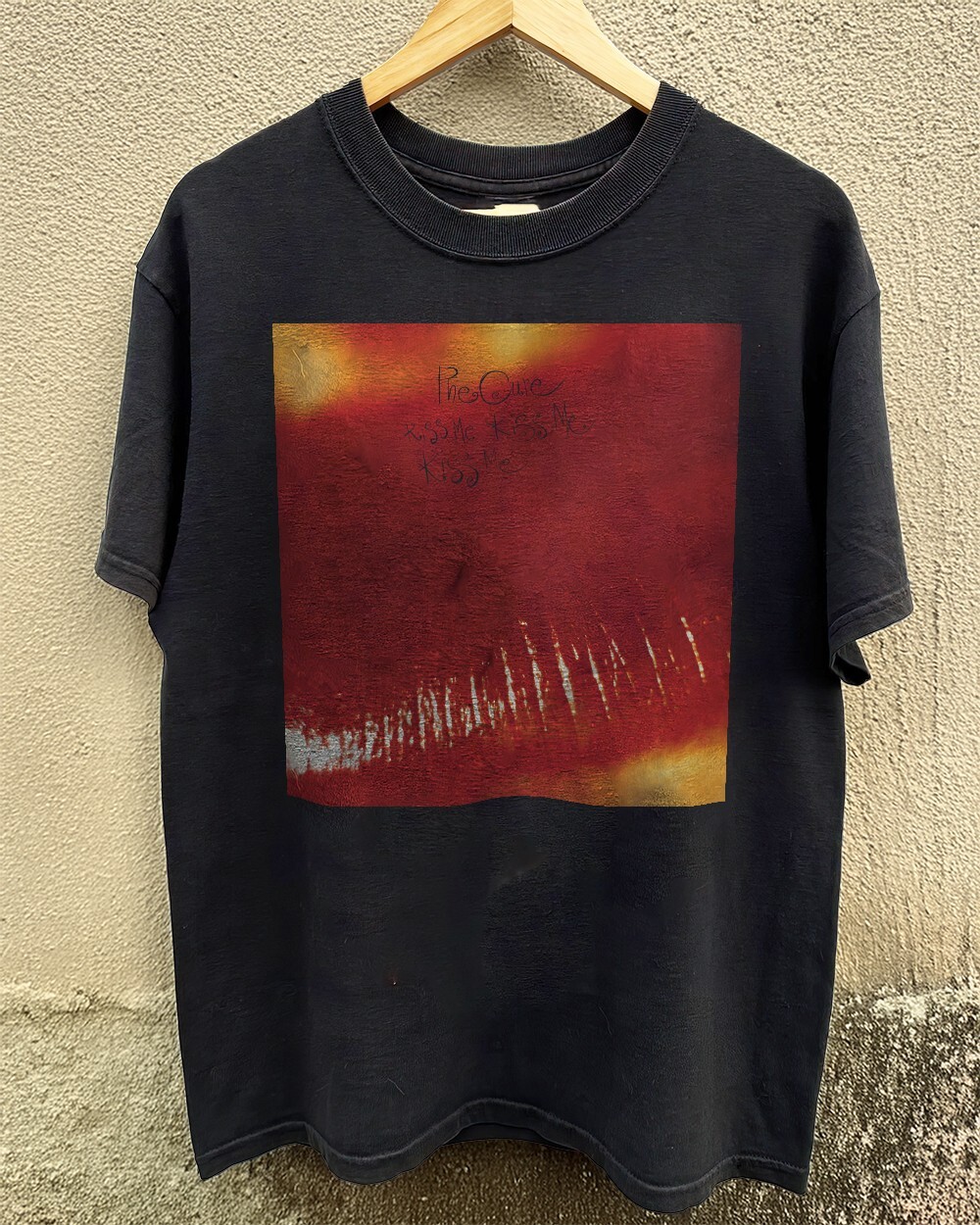 The Cure Kiss Me Kiss Me Kiss Me Gothic Rock Album Black Graphic T-Shirt