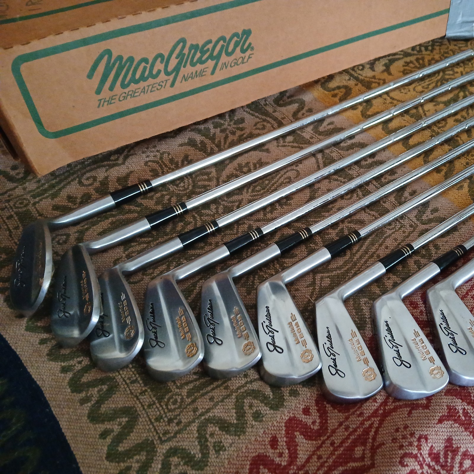 RARE NOS VTG-MacGregor Jack Nicklaus Muirfield Iron Set 3-SW ORIGINAL FILM BOX
