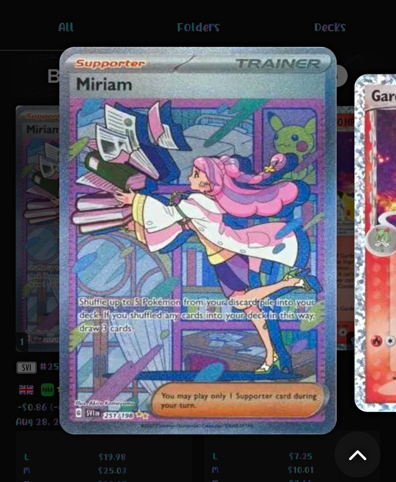 Pokemon TCG Miriam 251/198 Scarlet & Violet Base Set SIR Holo English