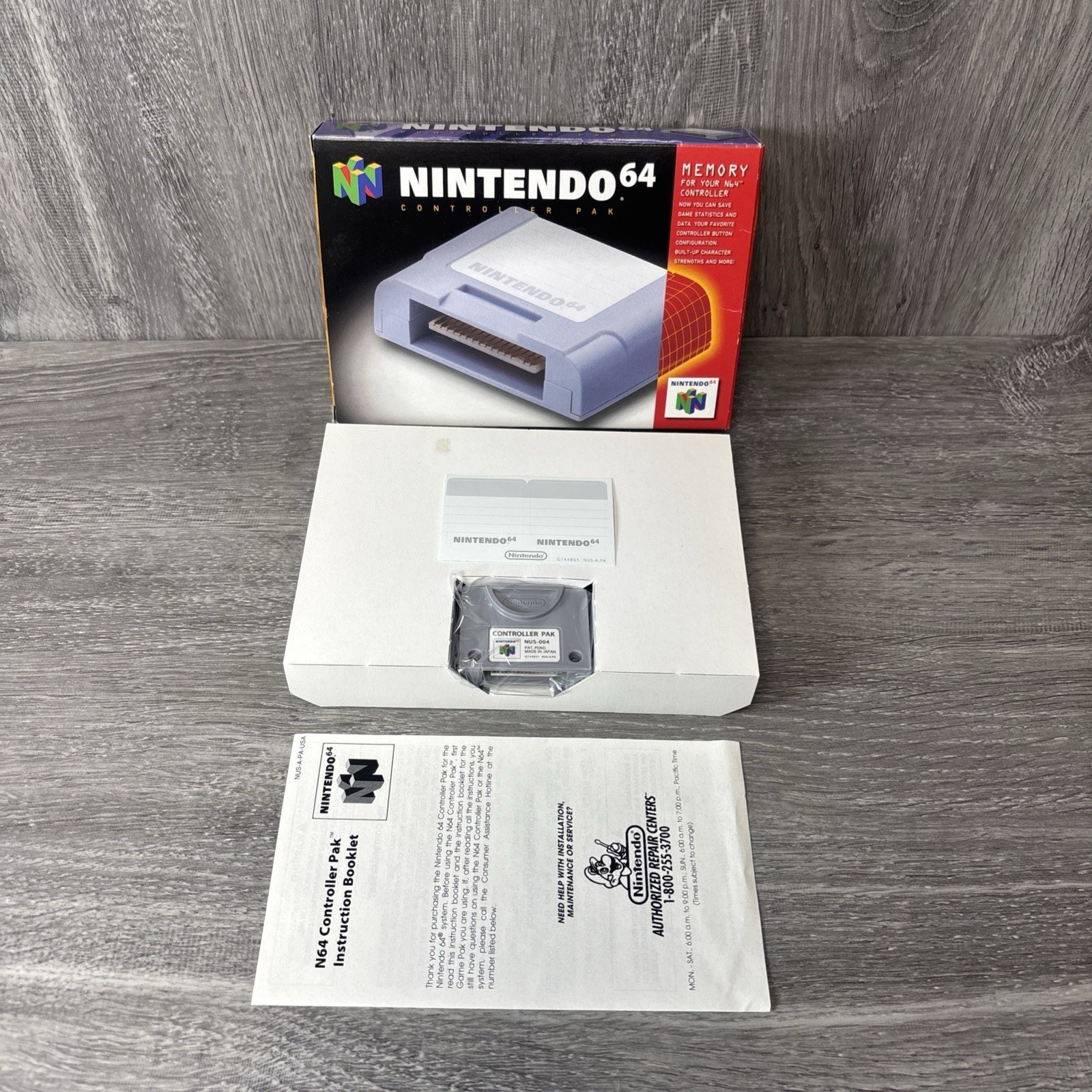 Nintendo 64 Controller Pak - Memory Card for N64 Controller CIB Near Mint Read Nintendo 64 Controller Pak - Memory Card for N64 Controller CIB Near Mint Read