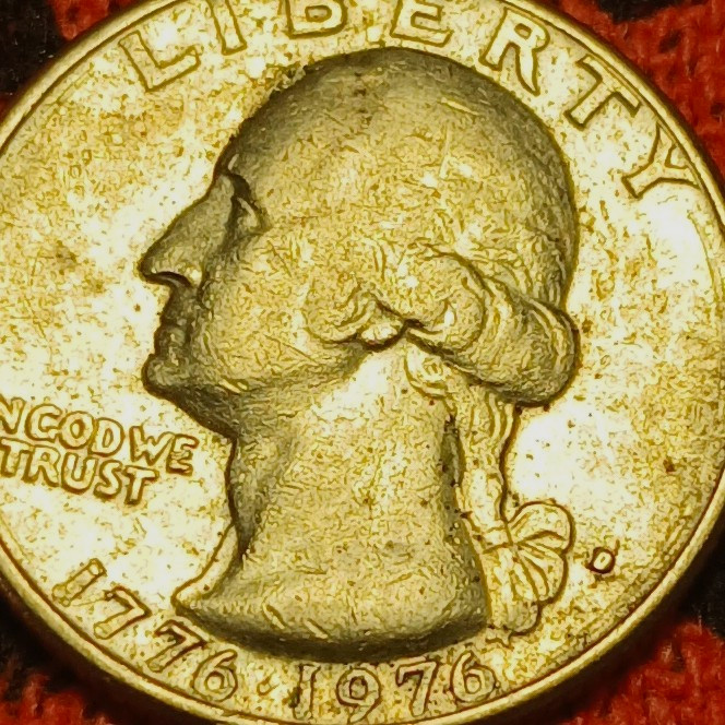 1776-1976-D Washington Quarter Bicentennial 25C Filled Mint Mark Very Rare Lot 4 1776-1976-D Washington Quarter Bicentennial 25C Filled Mint Mark Very Rare Lot 4