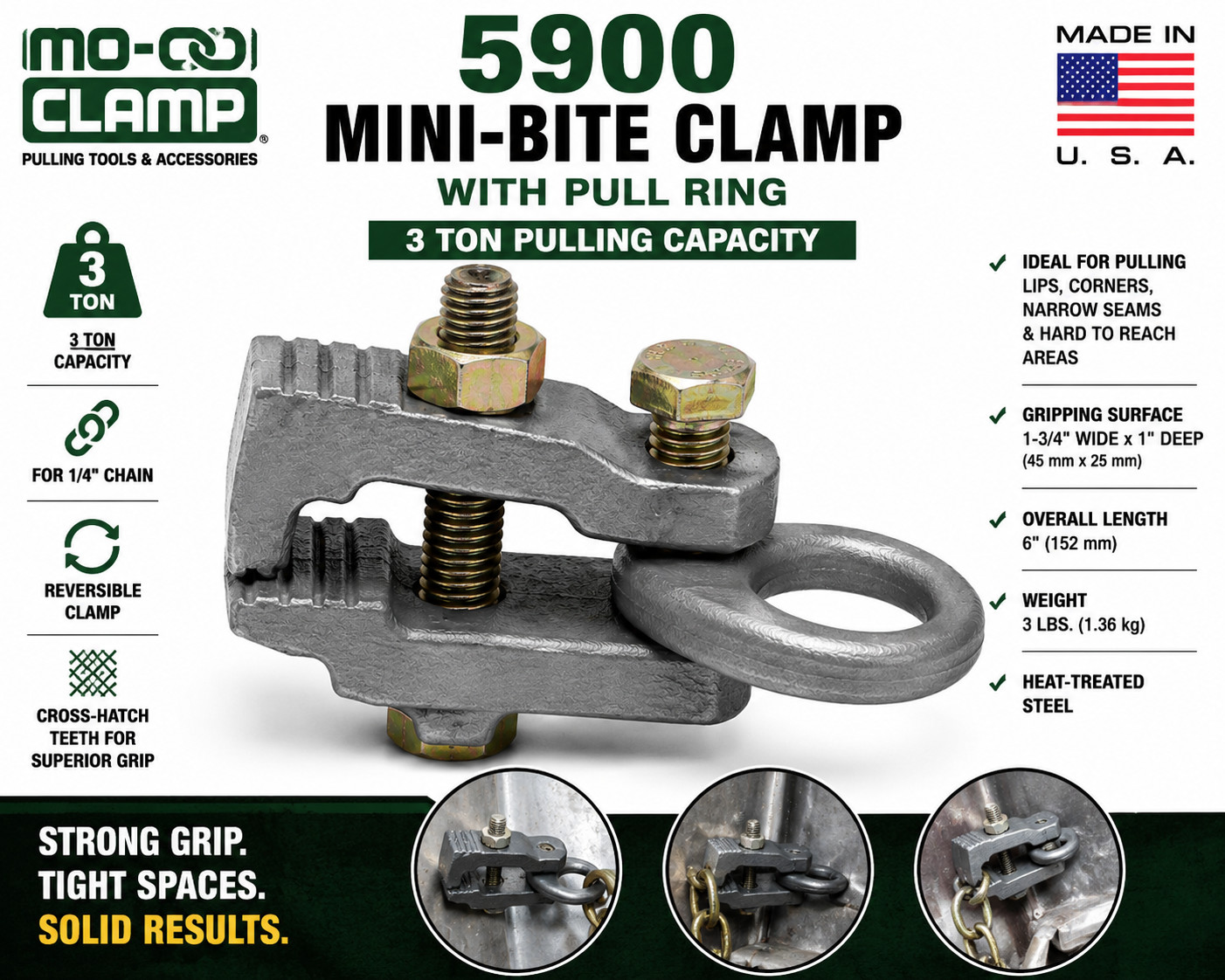 MO-CLAMP 5900 Mini-Bite Pull Clamp - MOC5900 MCL5900 PU5900
