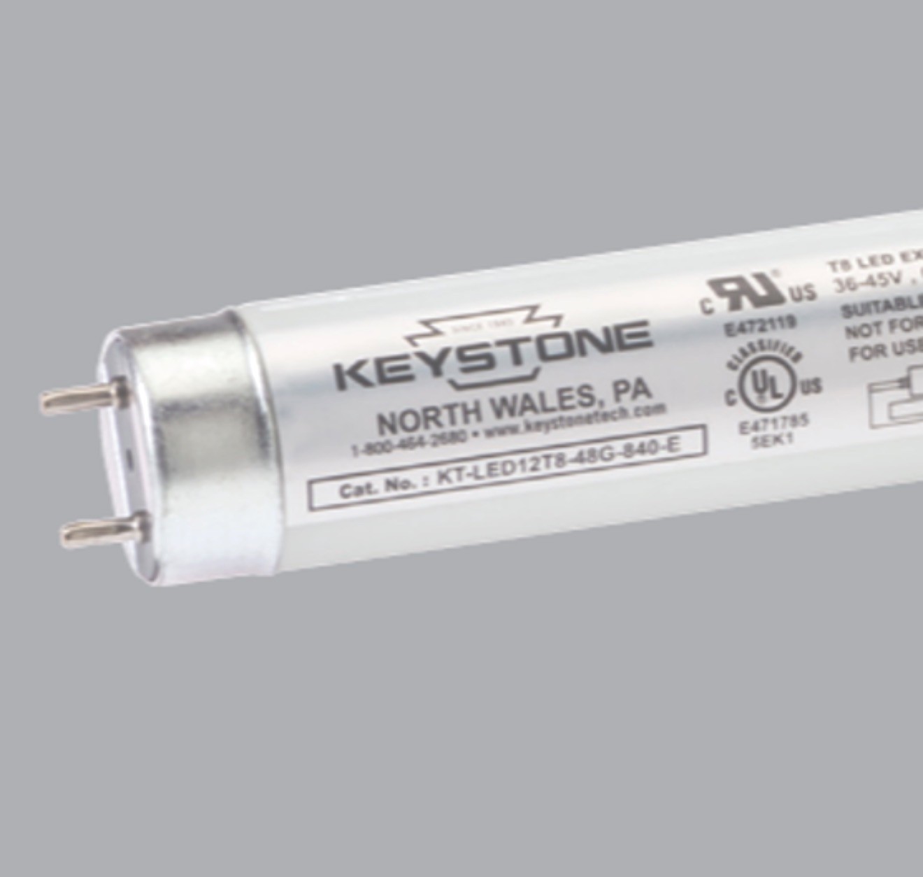 Keystone KT-LED10T8-48G- 840-E /G2 10W T8 Type C LED Tube, CCT 4000K, 0- 10V Dim Keystone KT-LED10T8-48G- 840-E /G2 10W T8 Type C LED Tube, CCT 4000K, 0- 10V Dim